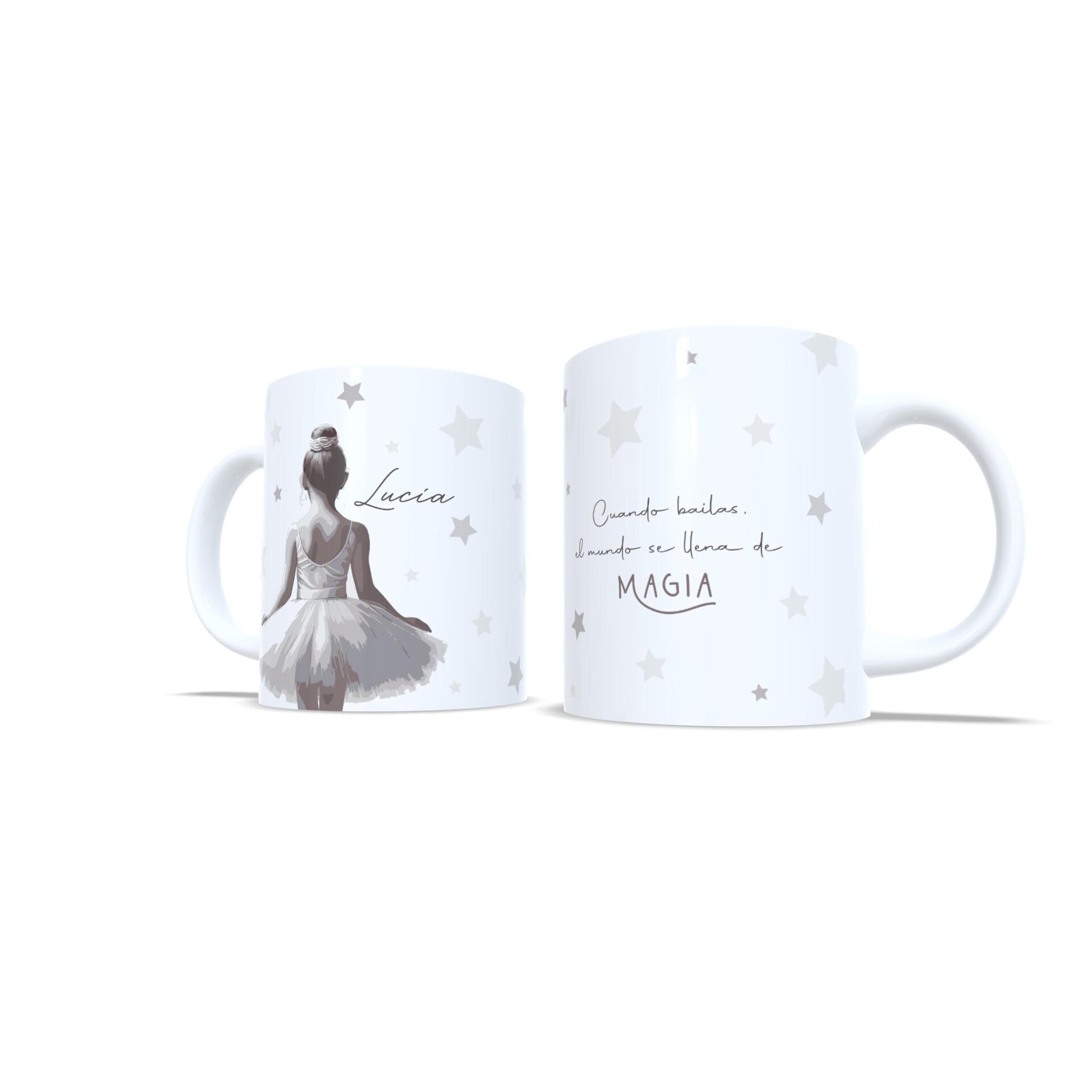 Taza personalizada Ballet el mundo se llena de magia cuando bailas - 6