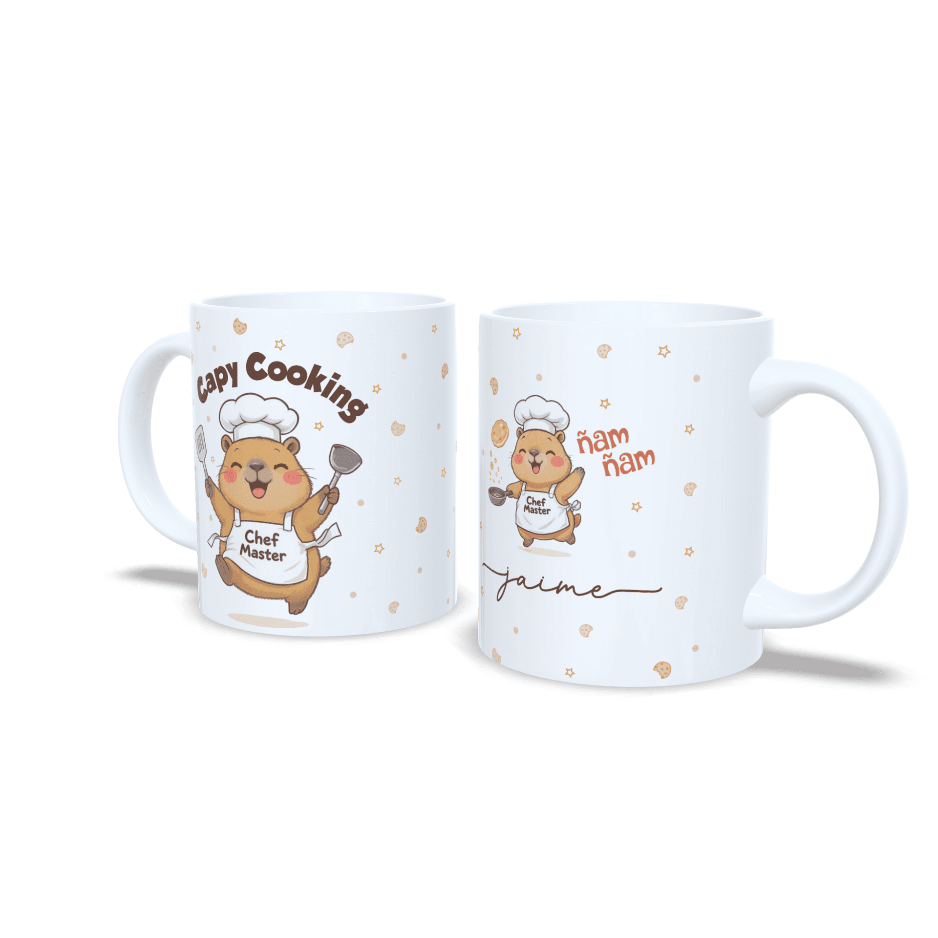 Taza personalizada Capibara chef cocinero animalitos cocina cocinero - 4