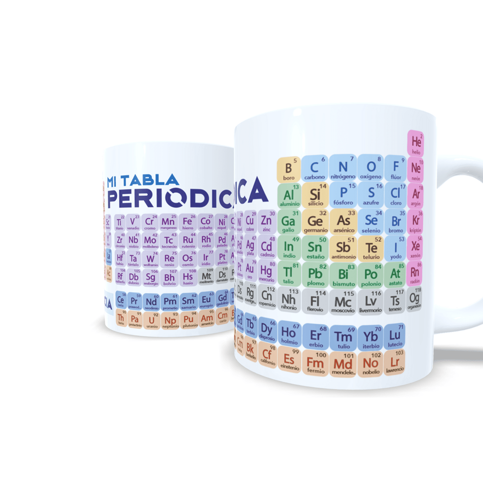 Taza personalizada con elementos químicos de la tabla periódica aprende química - 10