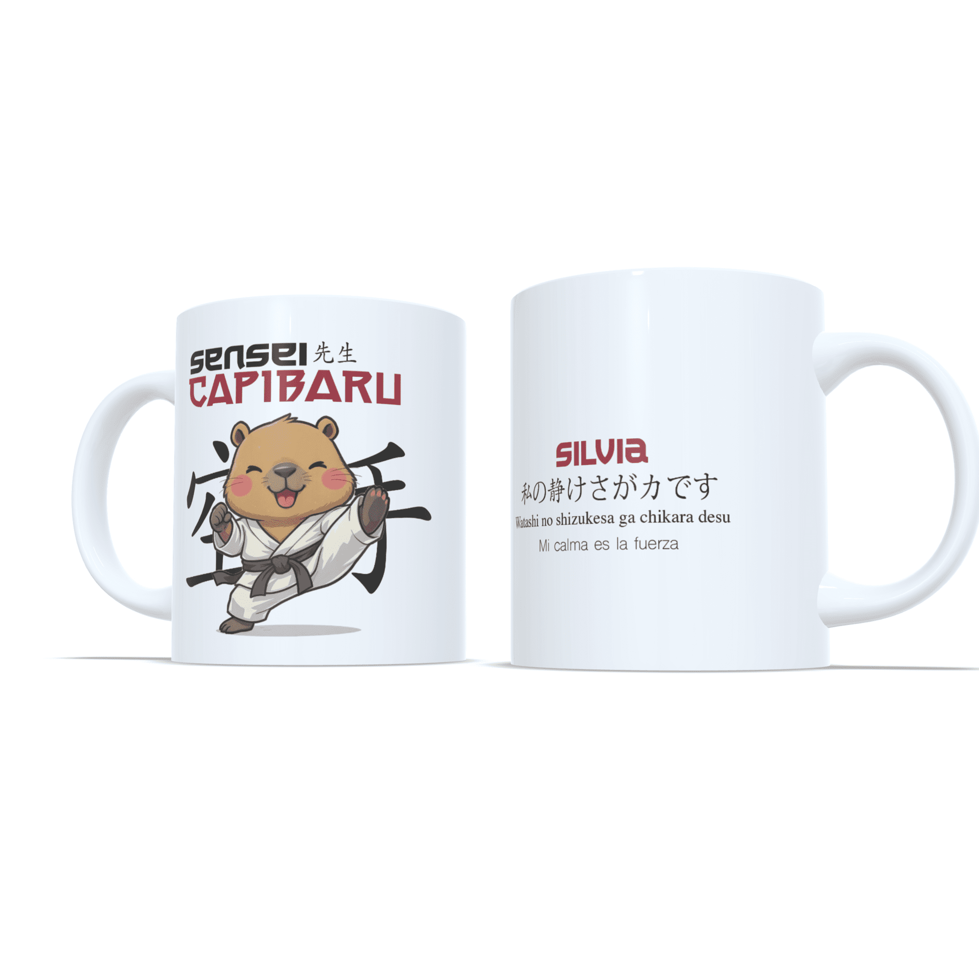 Taza personalizada Capibara sensei capibaru karate karateka Enna Blues - 9