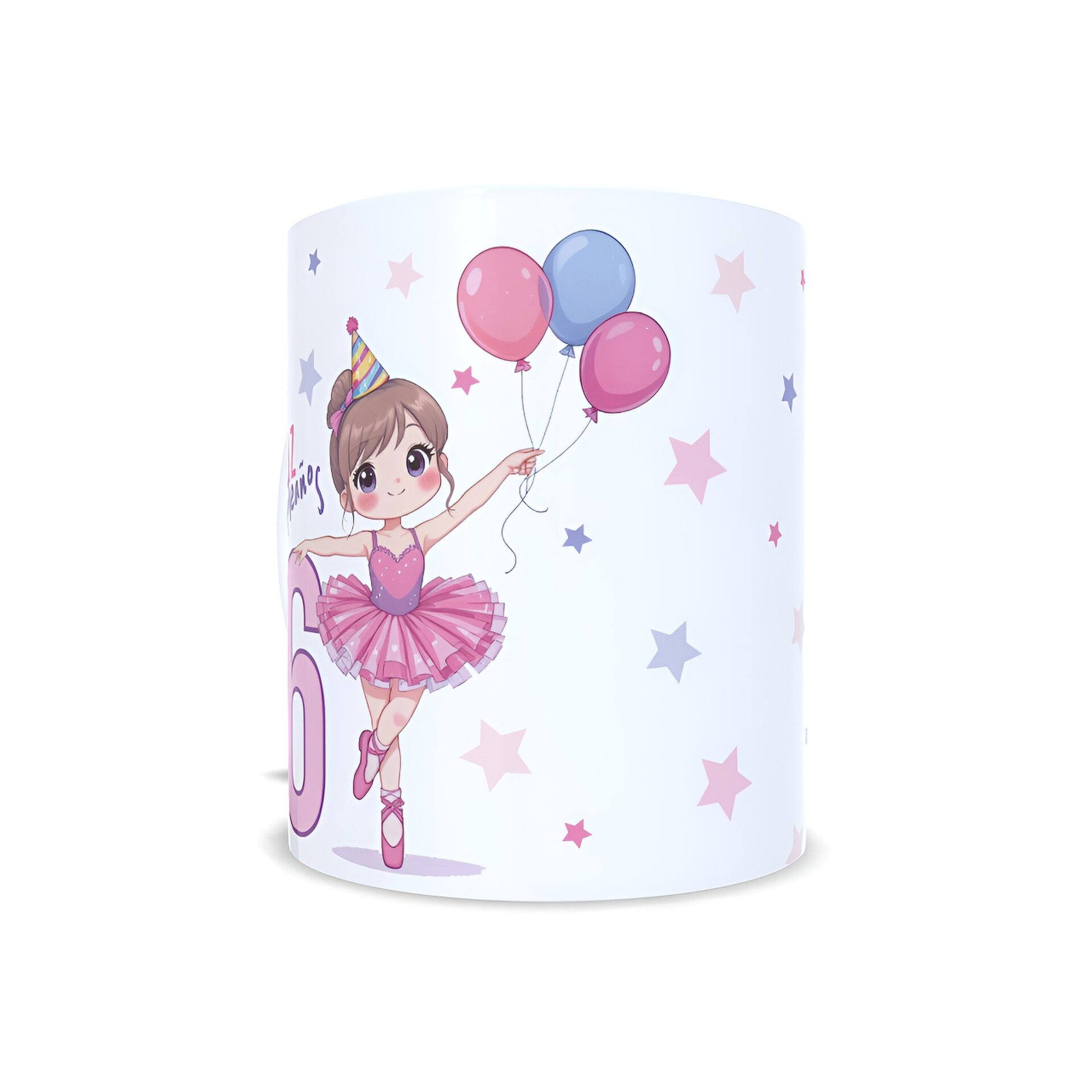 Taza personalizada regalo de cumpleaños ballet niñas nombre y edad Enna Blues - 3