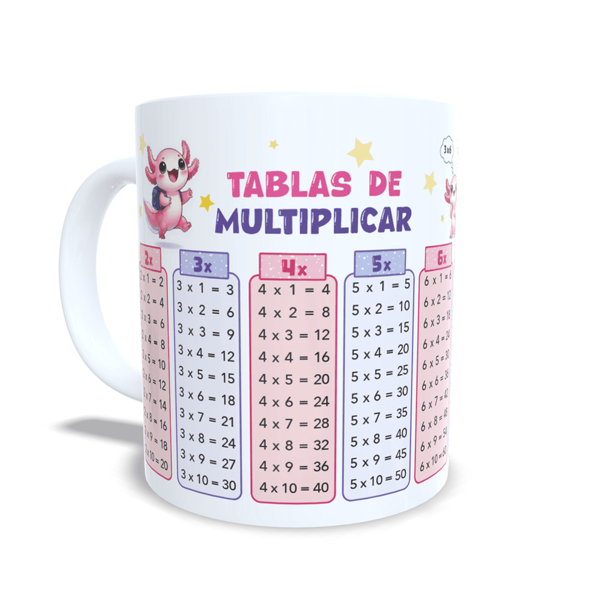 Taza personalizada Ajolote tablas de multiplicar aprender matemáticas cálculo - 3
