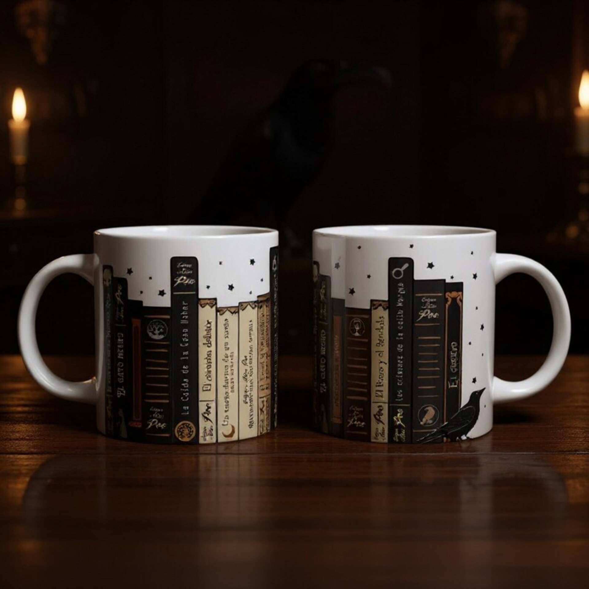 Taza personalizada Libreria libros Edgar Allan Poe literatura biblioteca - 2