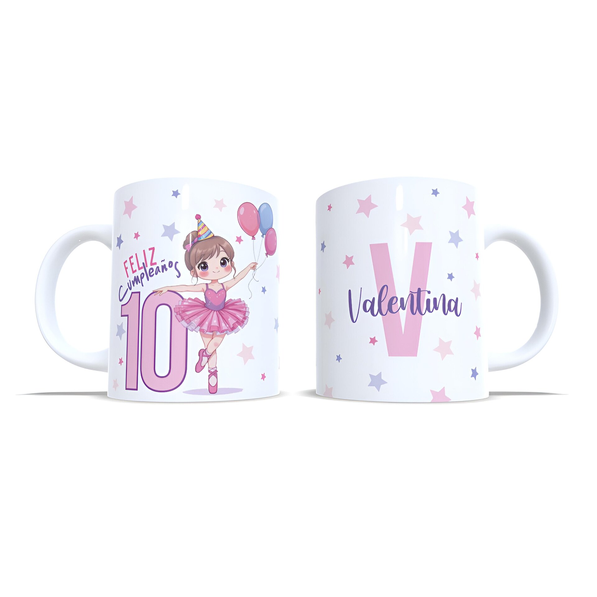 Taza personalizada regalo de cumpleaños ballet niñas nombre y edad Enna Blues - 7