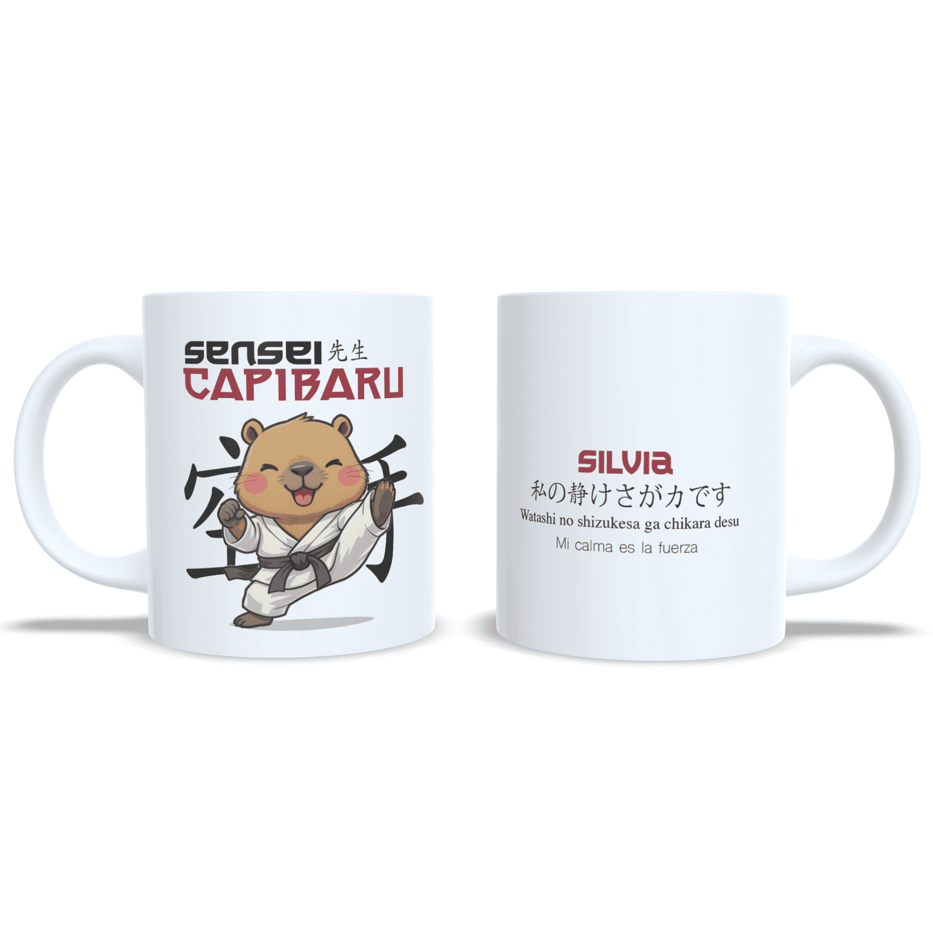 Taza personalizada Capibara sensei capibaru karate karateka Enna Blues - 7