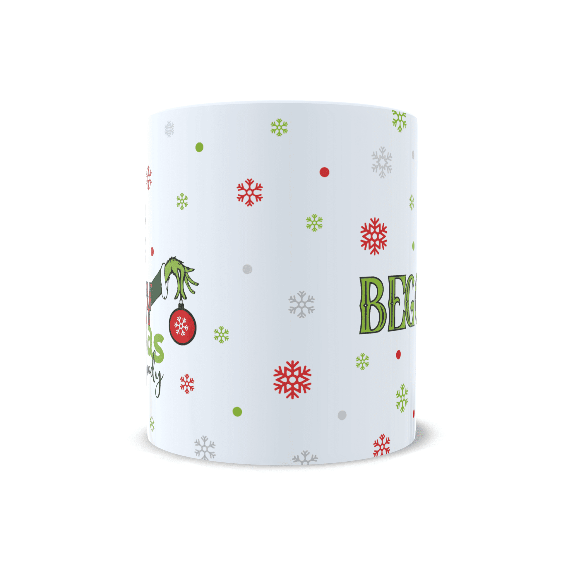 Taza personalizada regalo Grinch Merry Grinchmas navideña con nombre rojo - 3