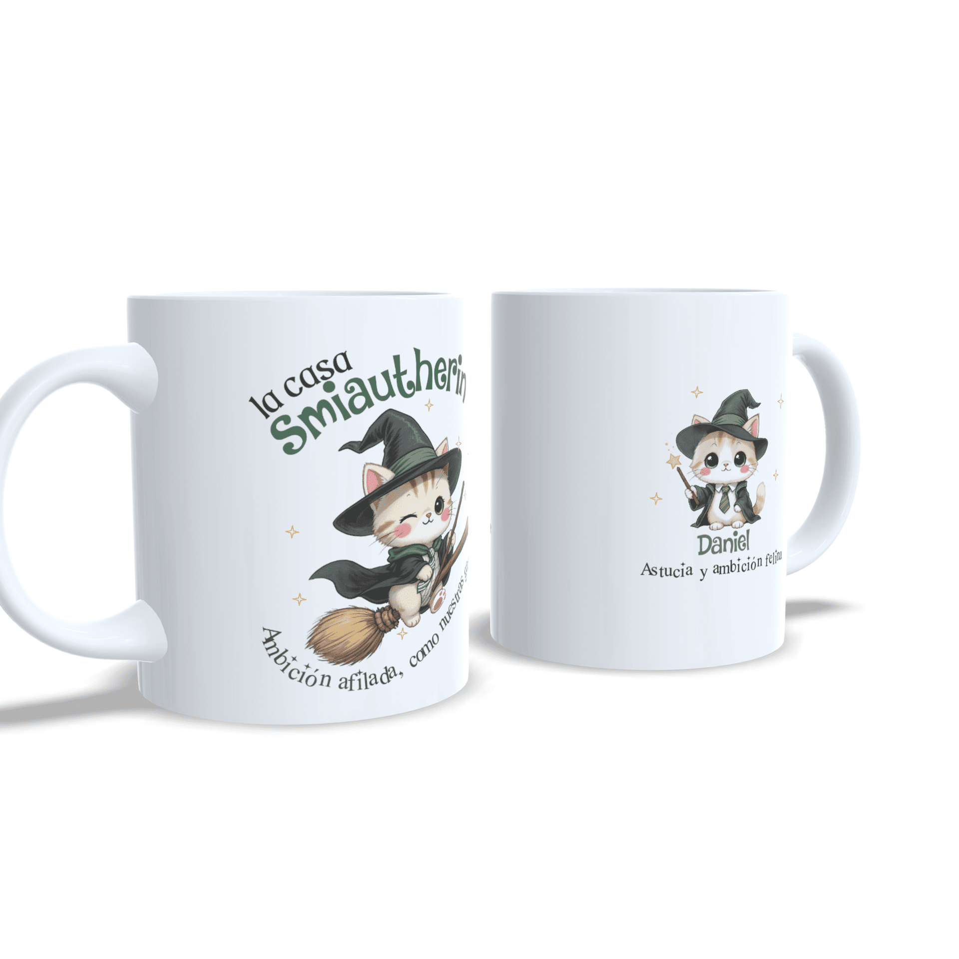 Taza personalizada inspirada en Harry Potter de gatitos de la casa Smiautherin - 7
