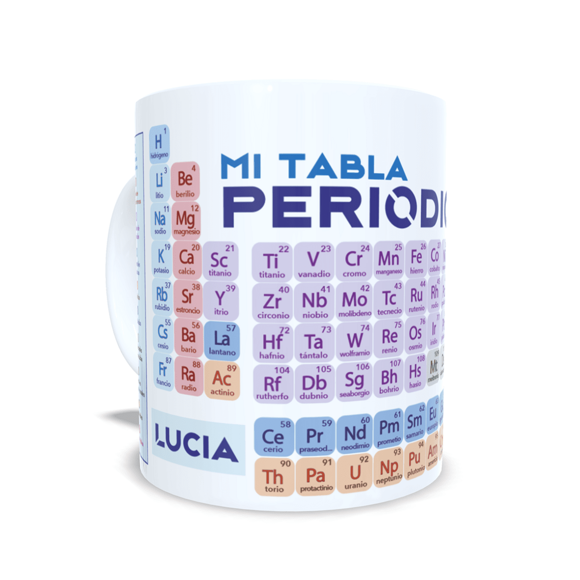 Taza personalizada con elementos químicos de la tabla periódica aprende química - 3