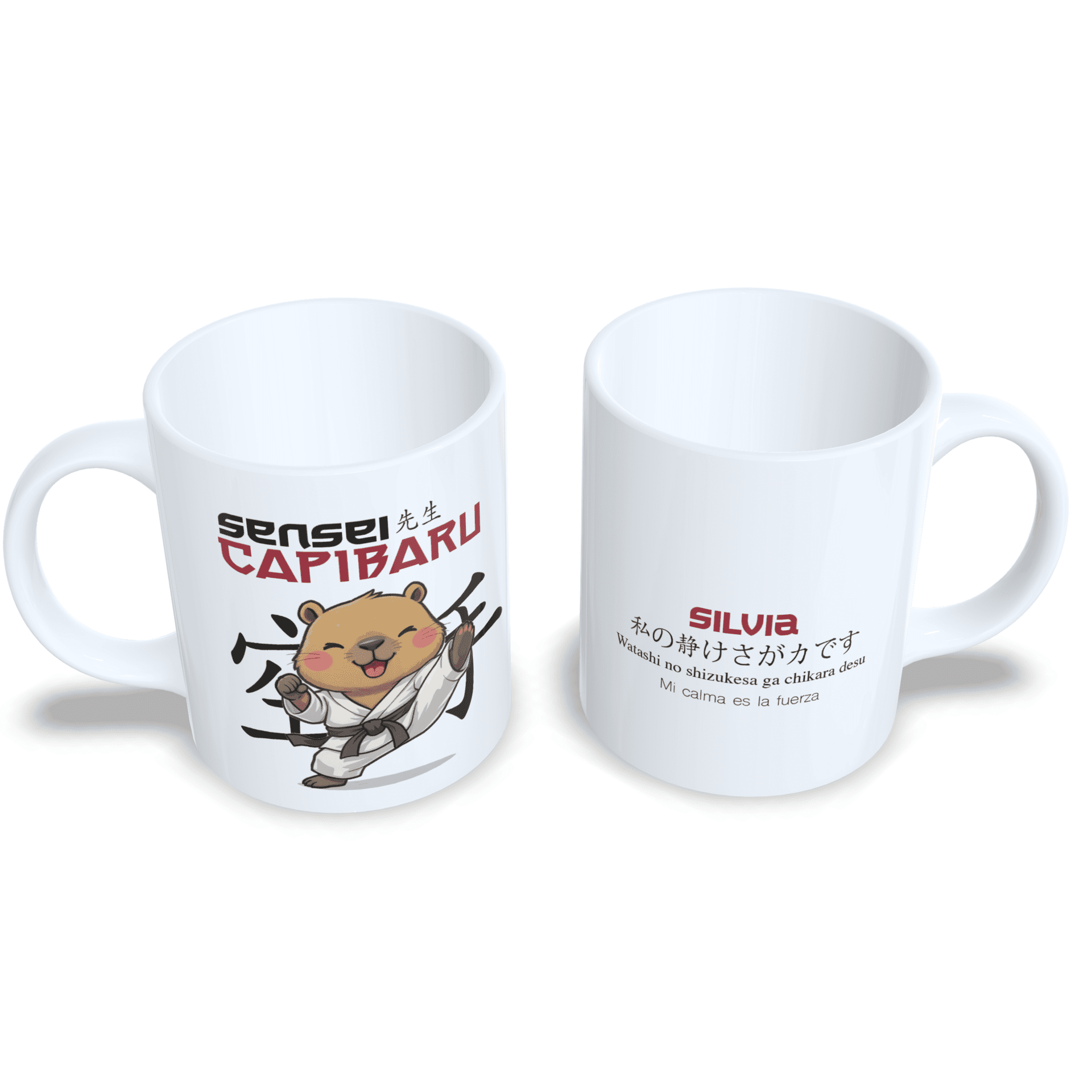 Taza personalizada Capibara sensei capibaru karate karateka Enna Blues - 5