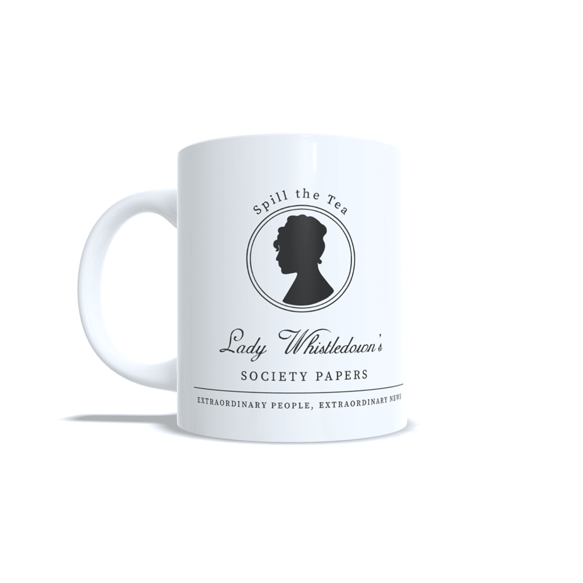 Taza inspirada Lady Whistledown de la serie de Netflix Los Bridgerton - 2