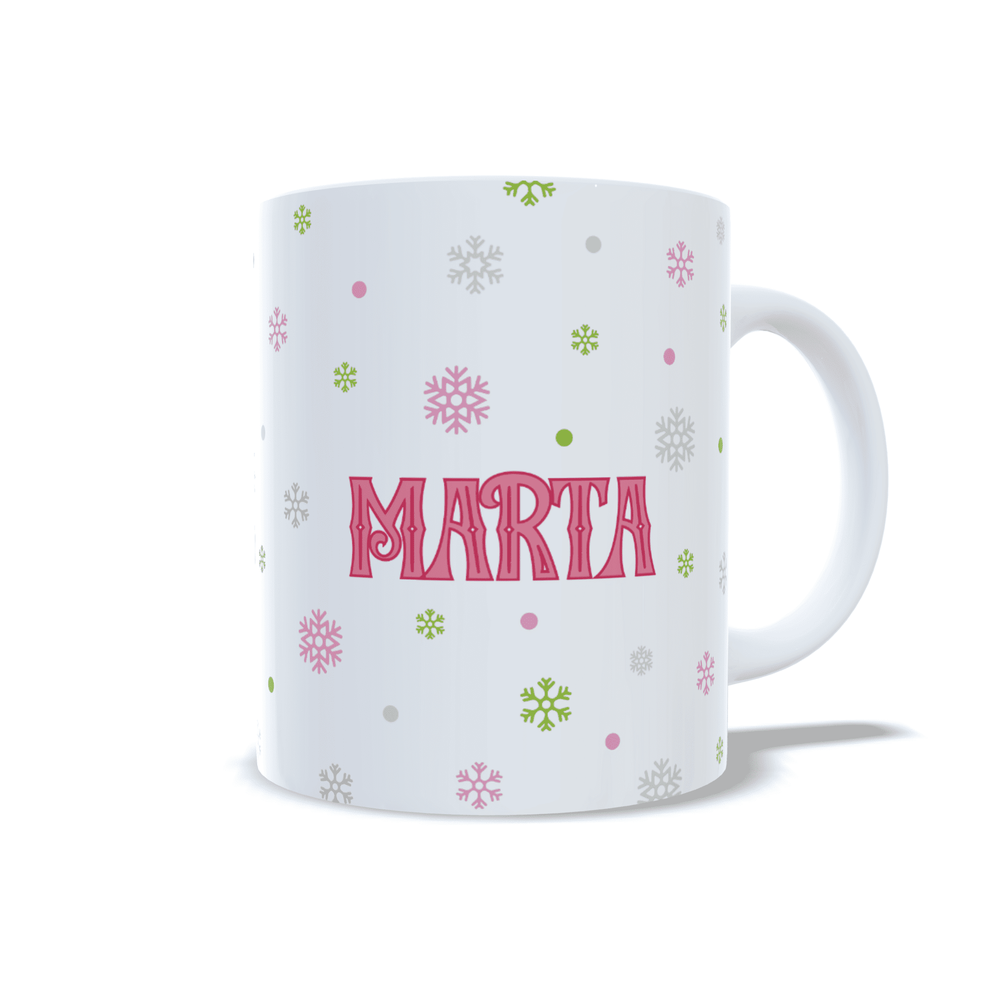 Taza personalizada regalo Grinch Merry Grinchmas navideña con nombre rosa - 4