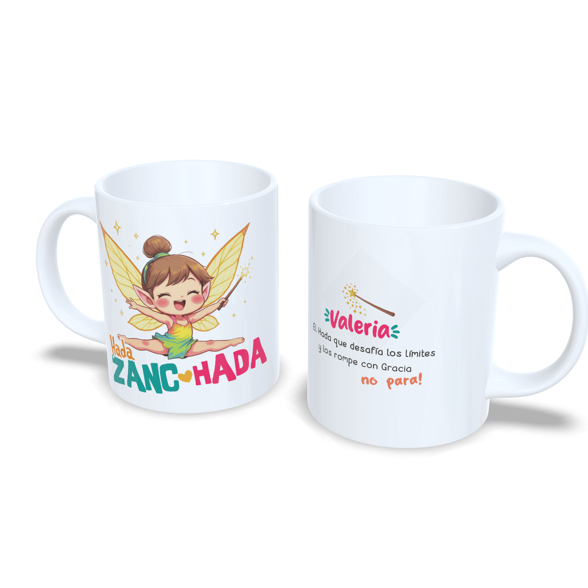 Taza personalizada hadas magicas gemelas Zancada ballet gimnasia ritmica - 3