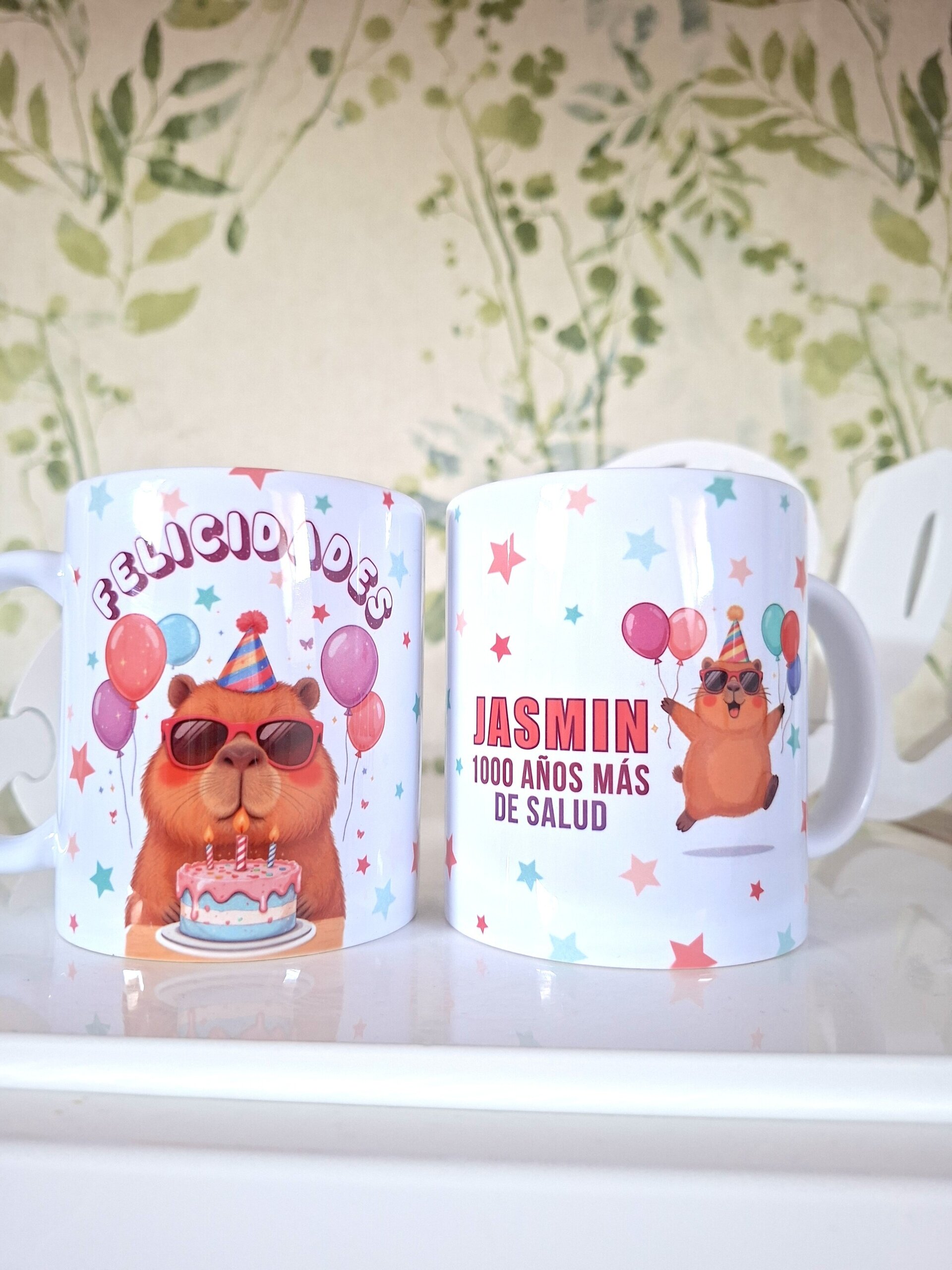 Taza personalizada feliz cumpleaños felicitación capibara regalo fiesta - 8