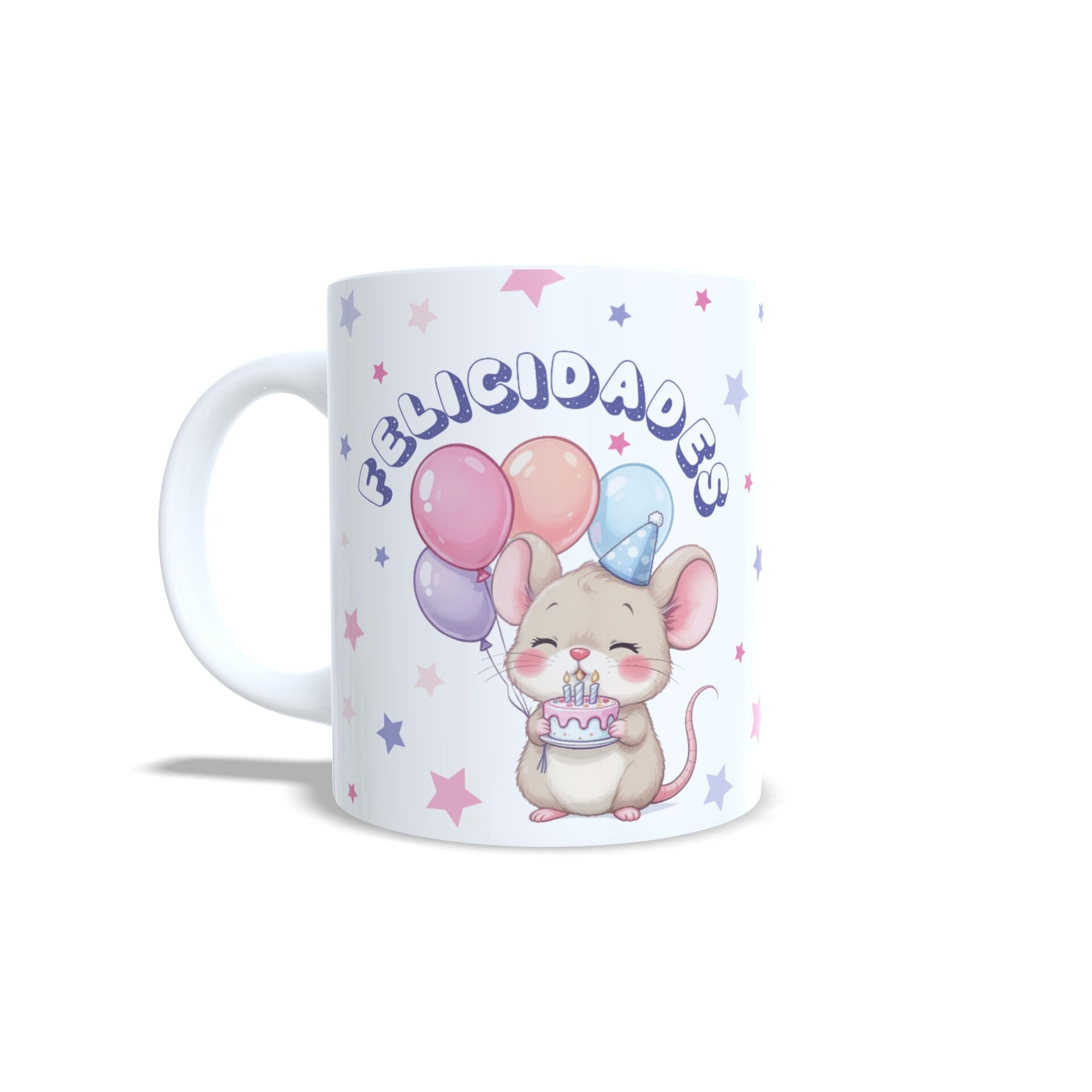Taza personalizada feliz cumpleaños felicitación ratón ratoncito regalo fiesta - 2