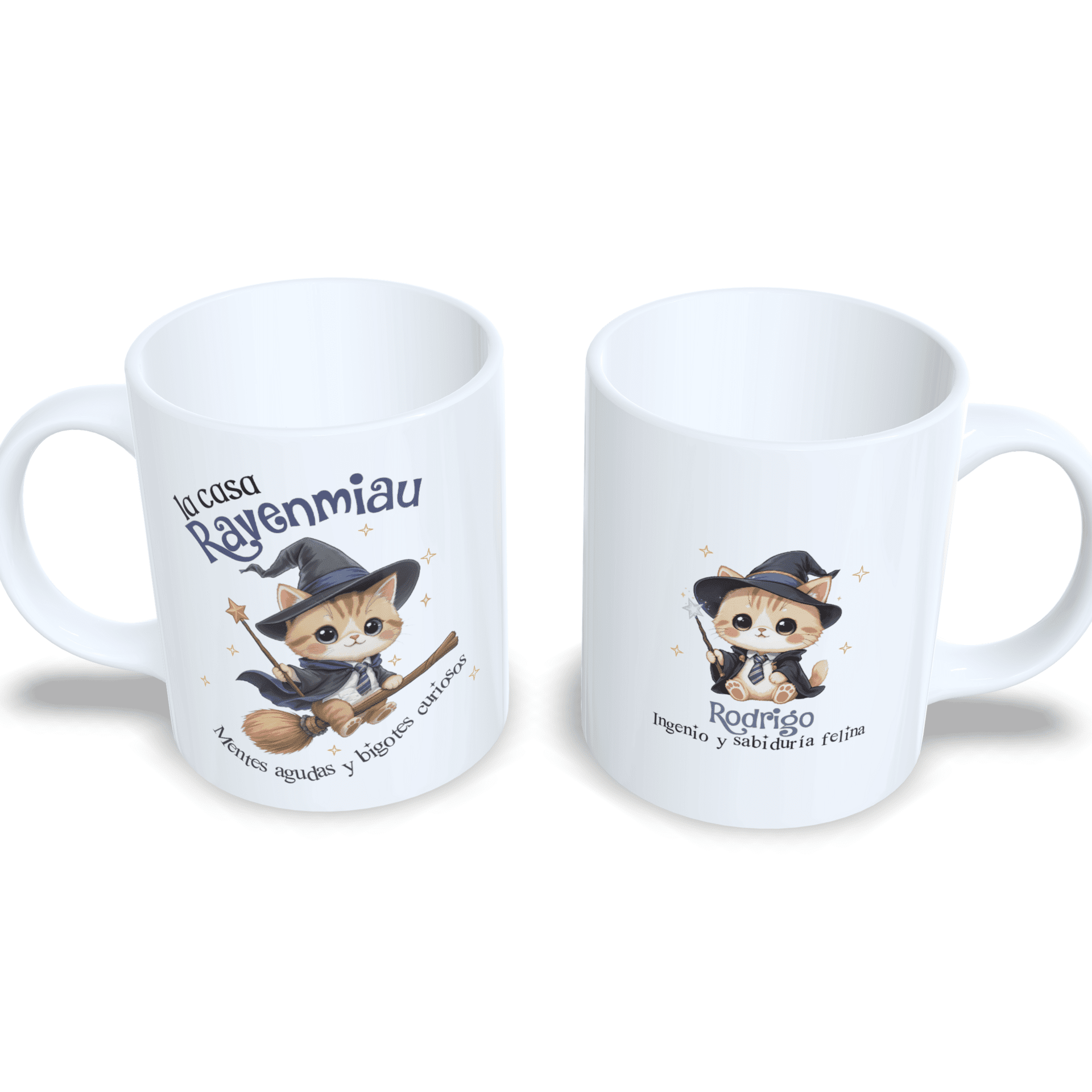 Taza personalizada inspirada en Harry Potter de gatitos de la casa Ravenmiau - 5