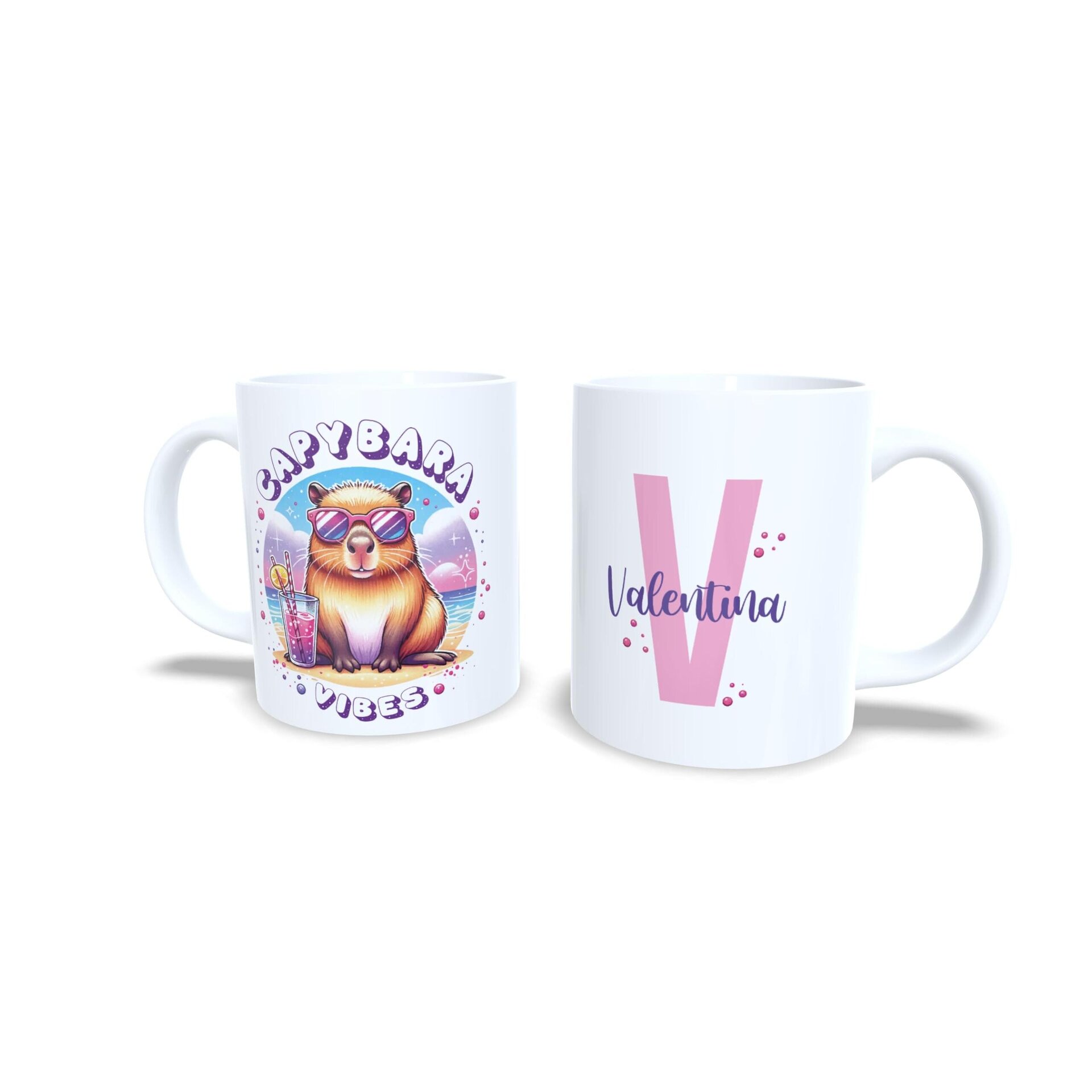 Taza personalizada regalo Capybara Vibes para niñas, niños y adultos de capibara - 5