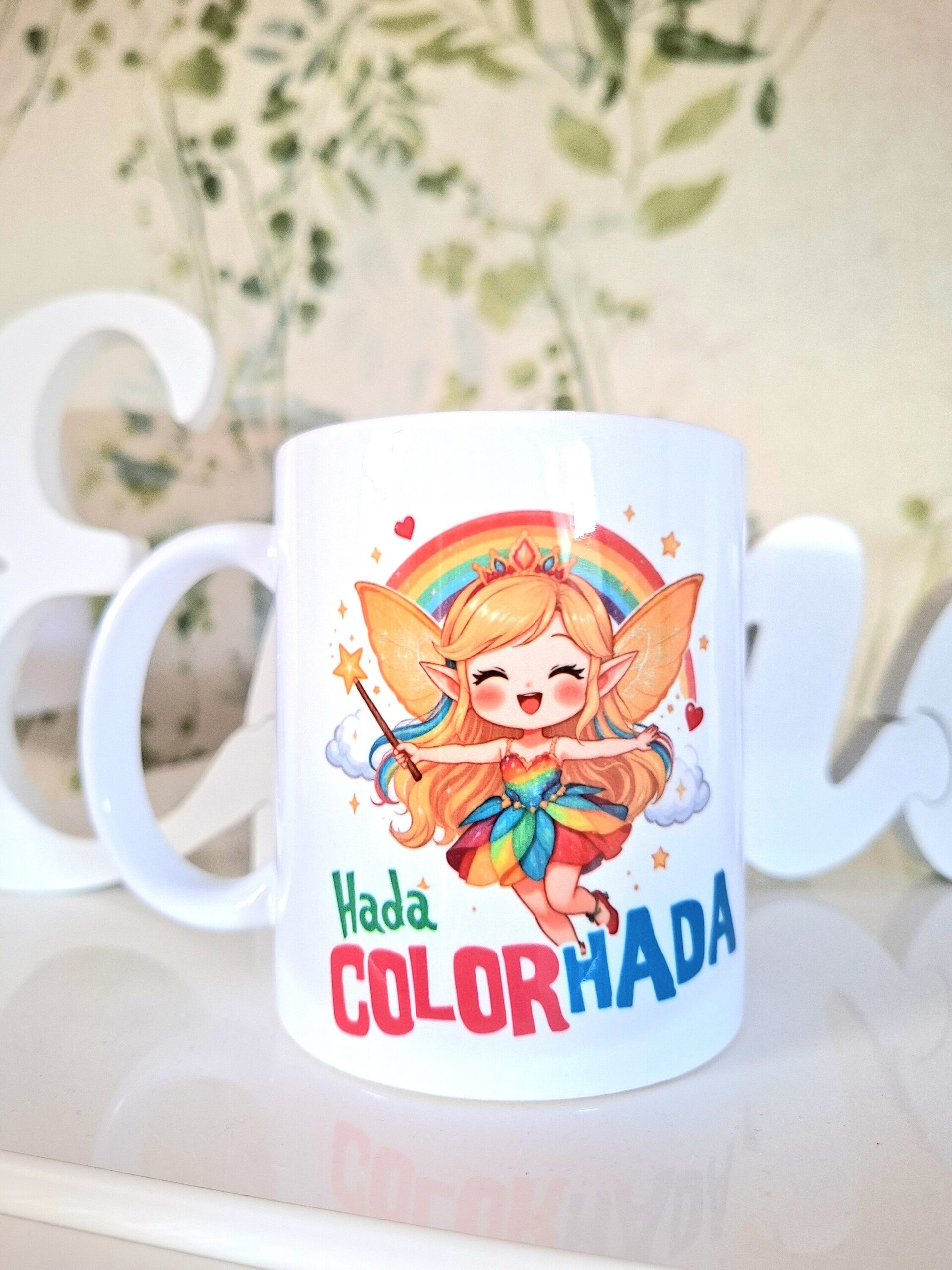 Taza personalizada Hada Colorhada colorada timidez Regalos Enna Blues - 9