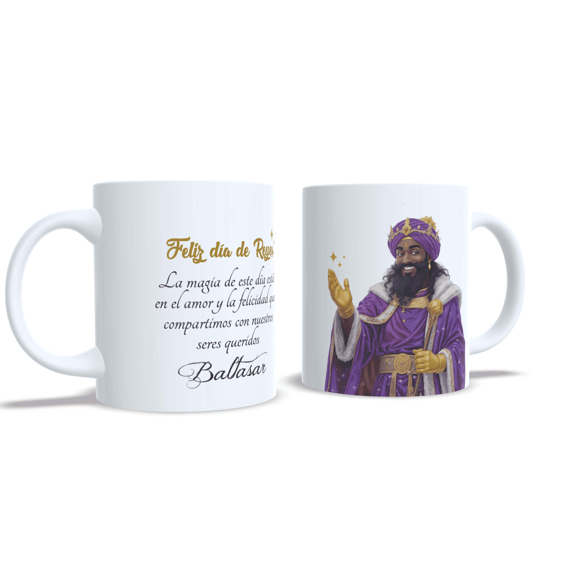 Taza personalizada regalo Rey Baltasar con carta o mensaje reyes magos navidad - 4