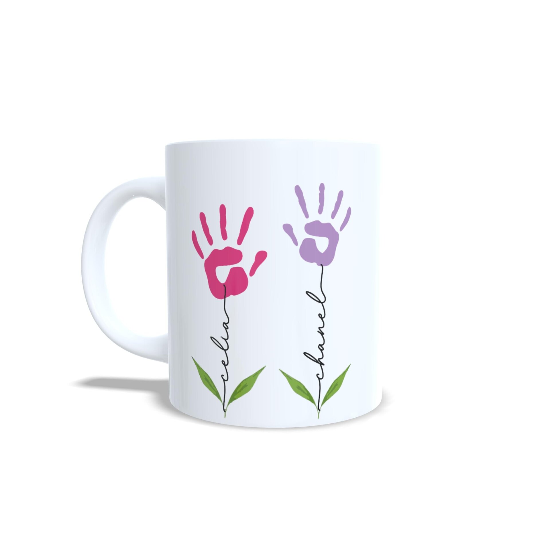 Taza personalizada día de la madre mamá flores tallos regalo madres Enna Blues - 2