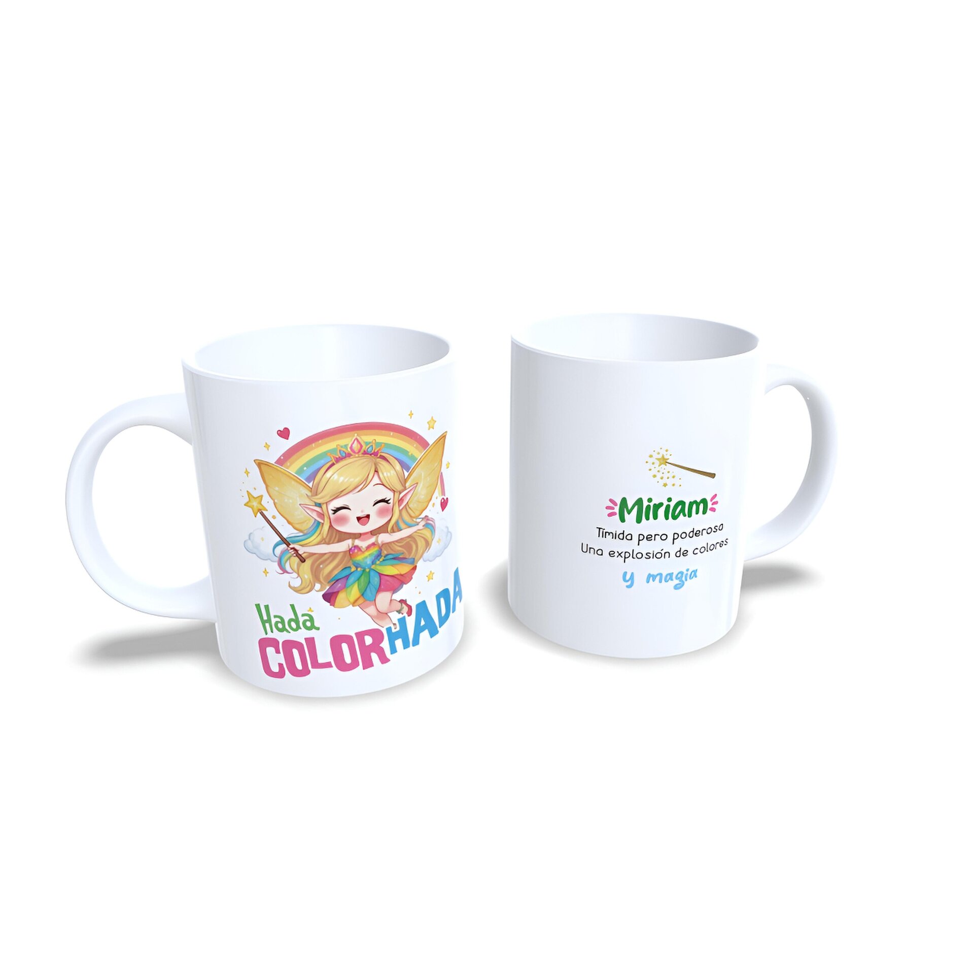 Taza personalizada Hada Colorhada colorada timidez Regalos Enna Blues - 4