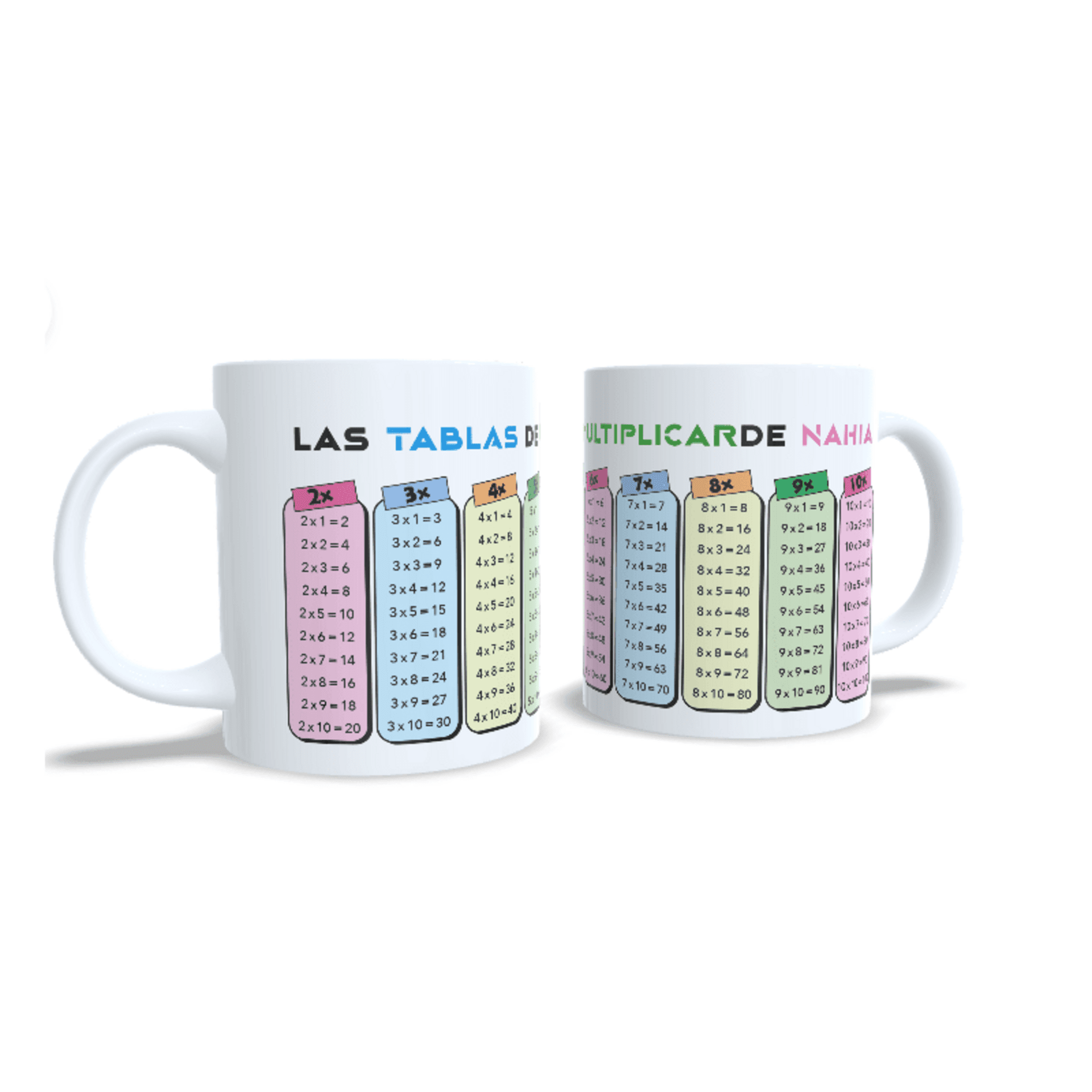 Taza personalizada de tablas de multiplicar aprender matemáticas cálculo colegio - 2