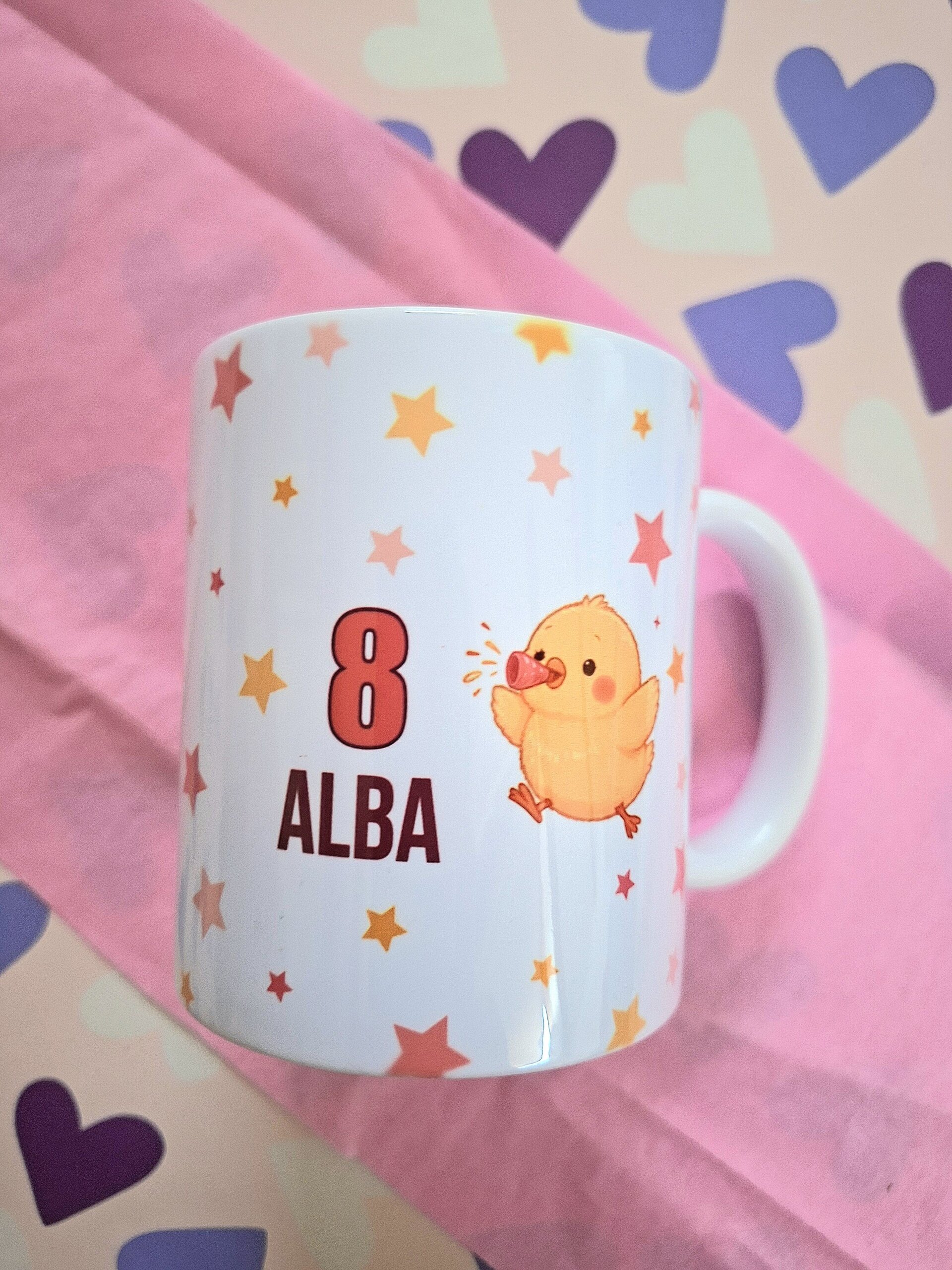 Taza personalizada feliz cumpleaños felicitación pollito Enna Blues regalo - 11