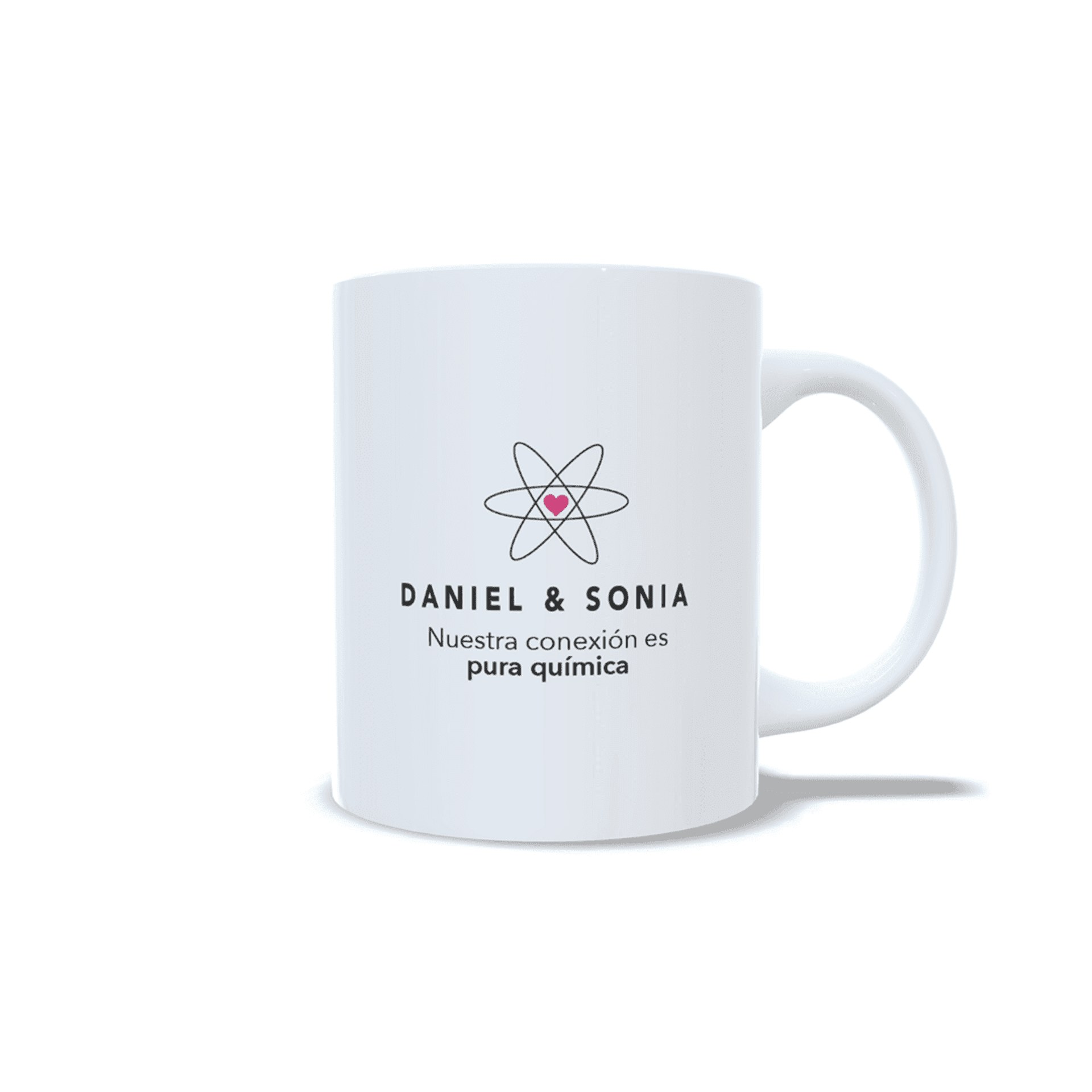 Taza personalizada para parejas aniversario san Valentin regalo te amo química - 2