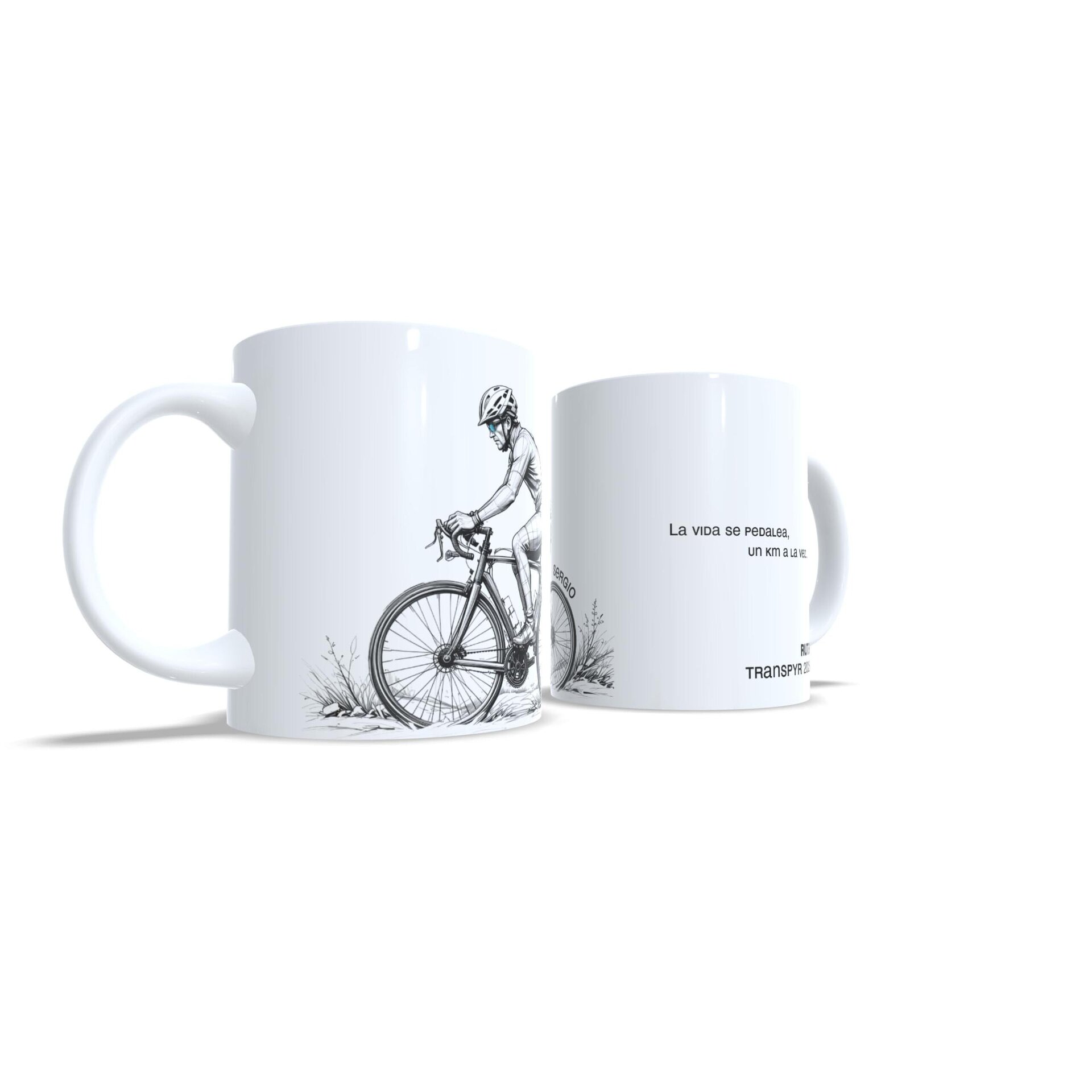 Taza personalizada regalo para ciclistas en recuerdo de sus rutas en bicicleta - 5