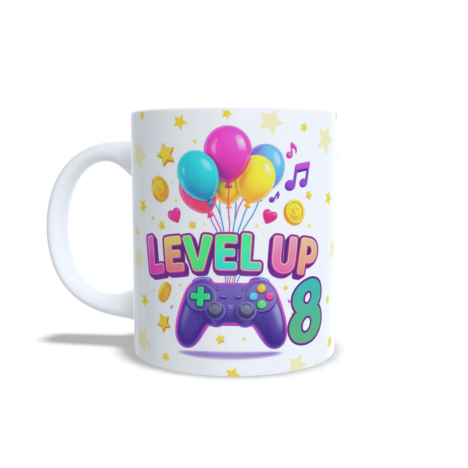 Cumpleaños Level up gamer videojuegos version niño taza - 4