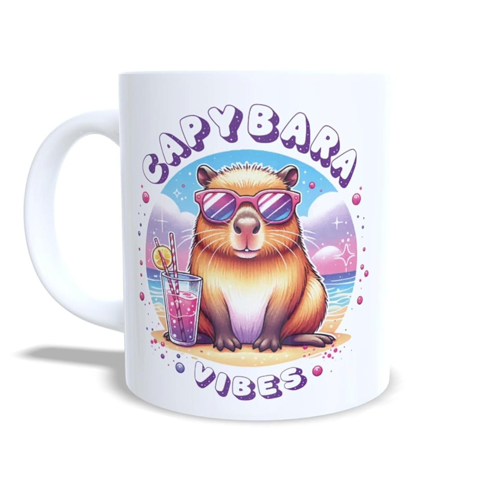 Taza personalizada regalo Capybara Vibes para niñas, niños y adultos de capibara - 2