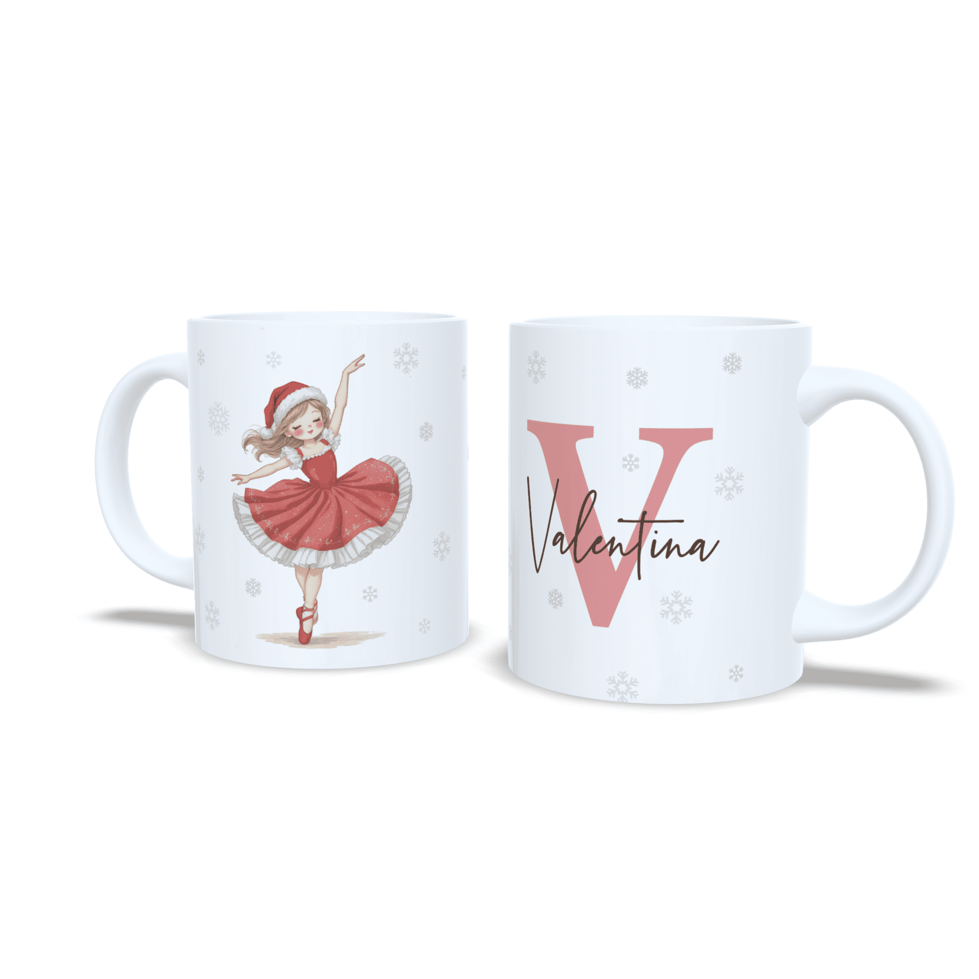 Taza personalizada regalo Bailarina Ballet navidad navideña nombre e inicial - 5