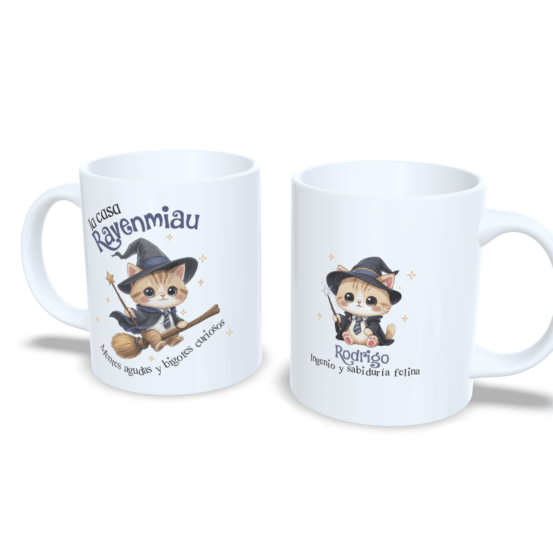 Taza personalizada inspirada en Harry Potter de gatitos de la casa Ravenmiau - 4