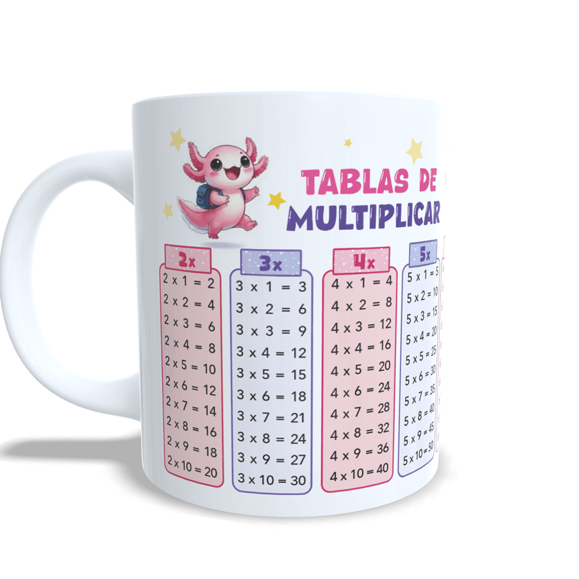 Taza personalizada Ajolote tablas de multiplicar aprender matemáticas cálculo - 2