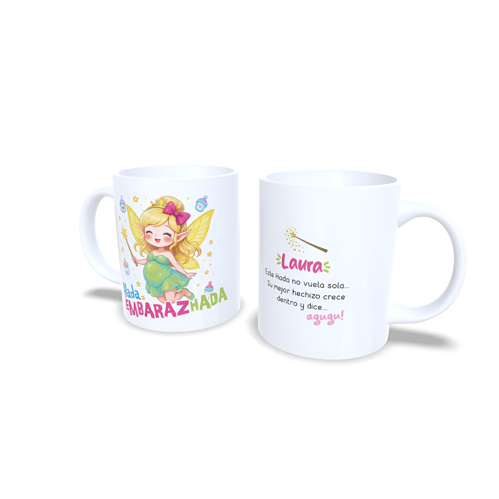 Taza personalizada Hada Embarazhada embarazada embarazo maternidad mamá - 4