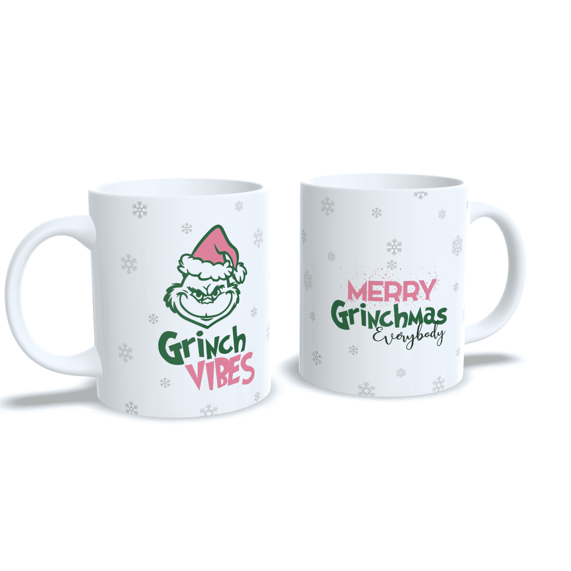 Taza personalizada regalo Grinch Vibes Merry Grinchmas navidad rosa verde - 4