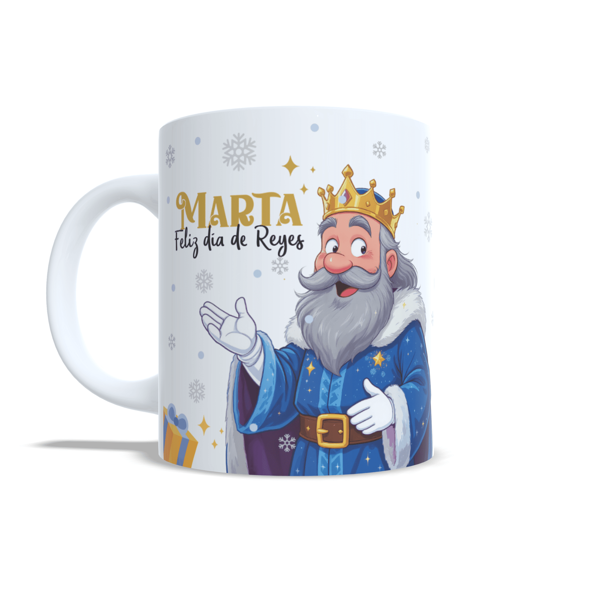 Taza personalizada regalo Rey Melchor dibujo con mensaje reyes magos navidad - 2