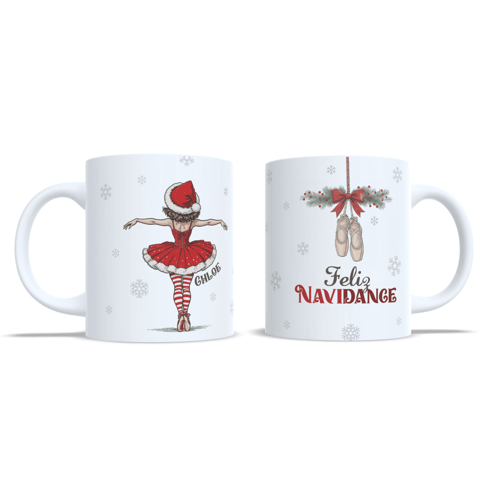 Taza personalizada regalo Bailarina Ballet navidad navideña Feliz Navidance - 6