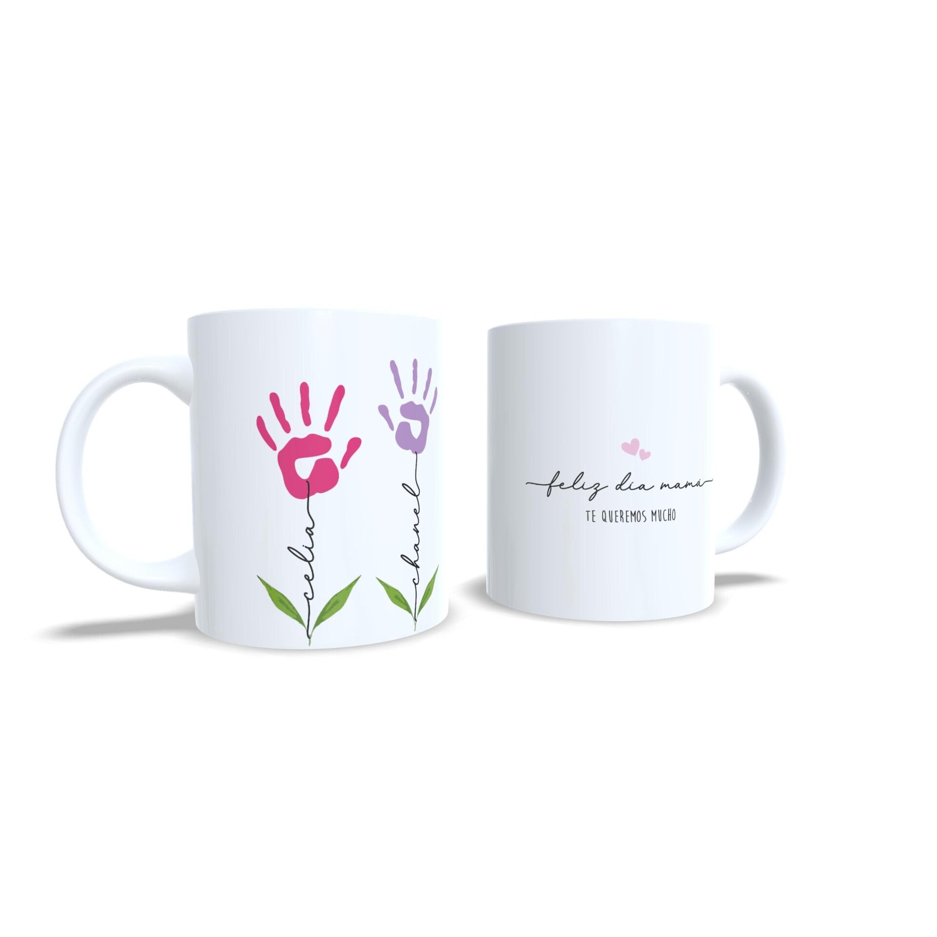 Taza personalizada día de la madre mamá flores tallos regalo madres Enna Blues - 8