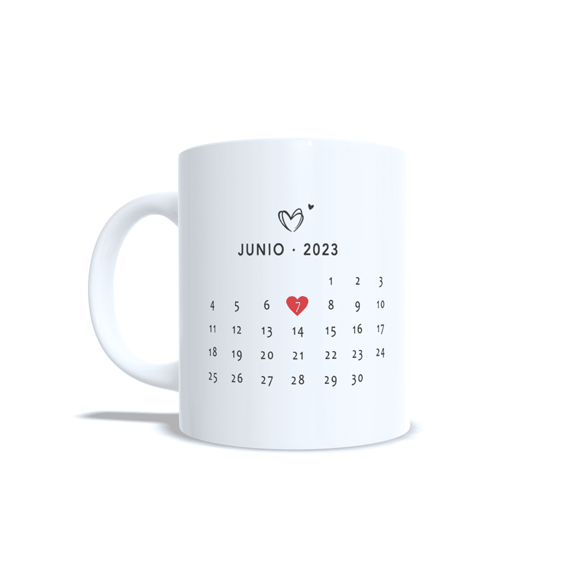 Taza personalizada para parejas aniversario san Valentin regalo Corazones Rojos - 4