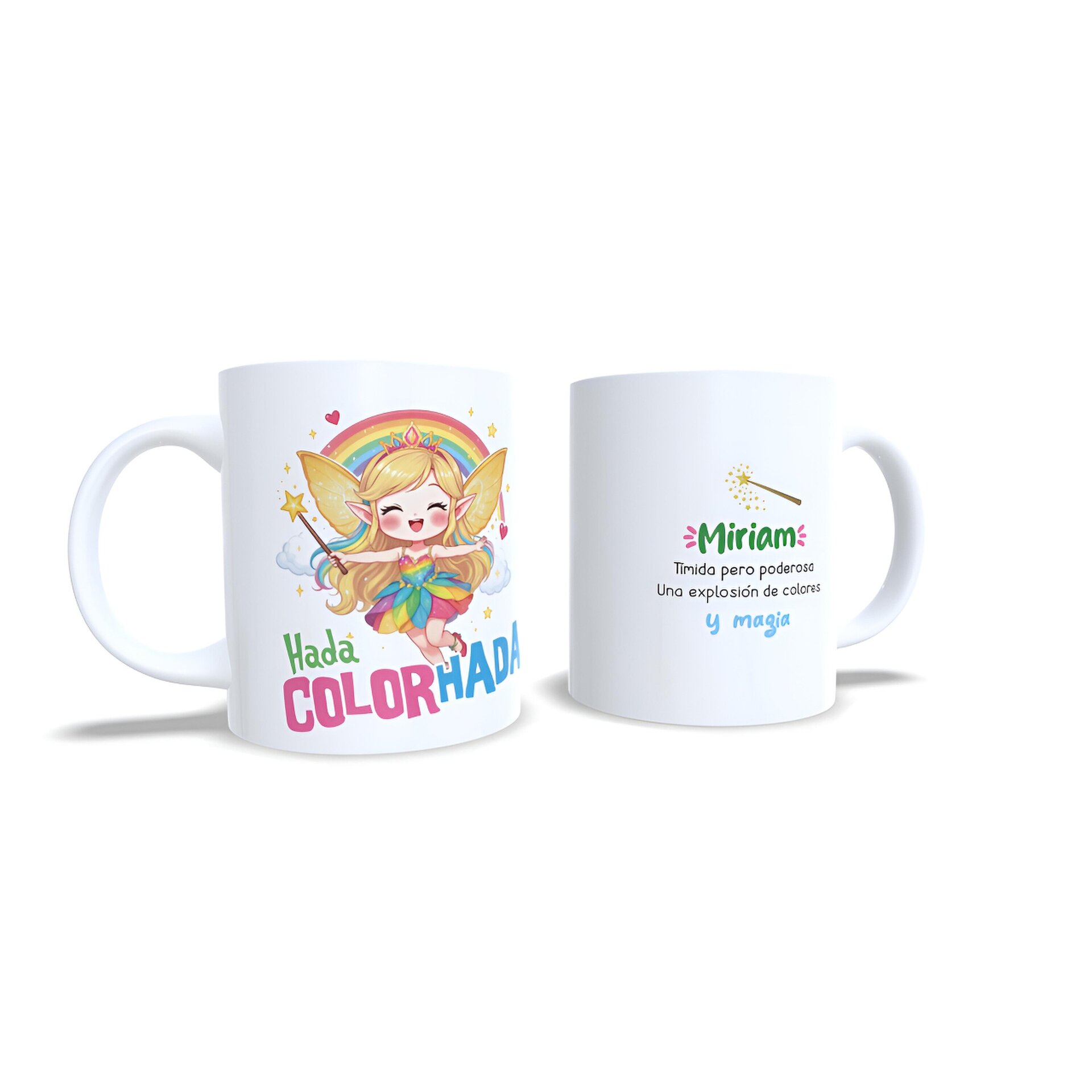 Taza personalizada Hada Colorhada colorada timidez Regalos Enna Blues - 5