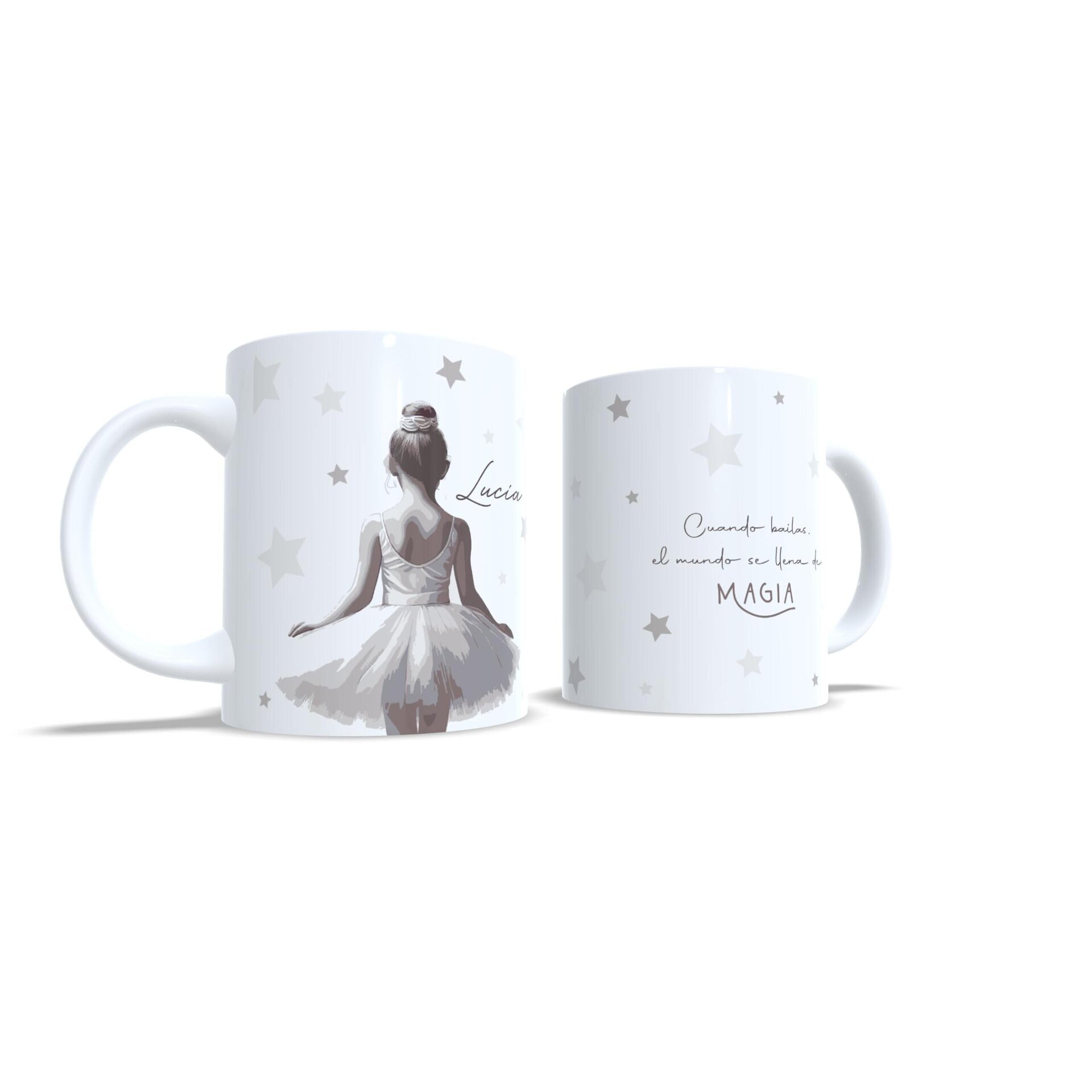 Taza personalizada Ballet el mundo se llena de magia cuando bailas - 4
