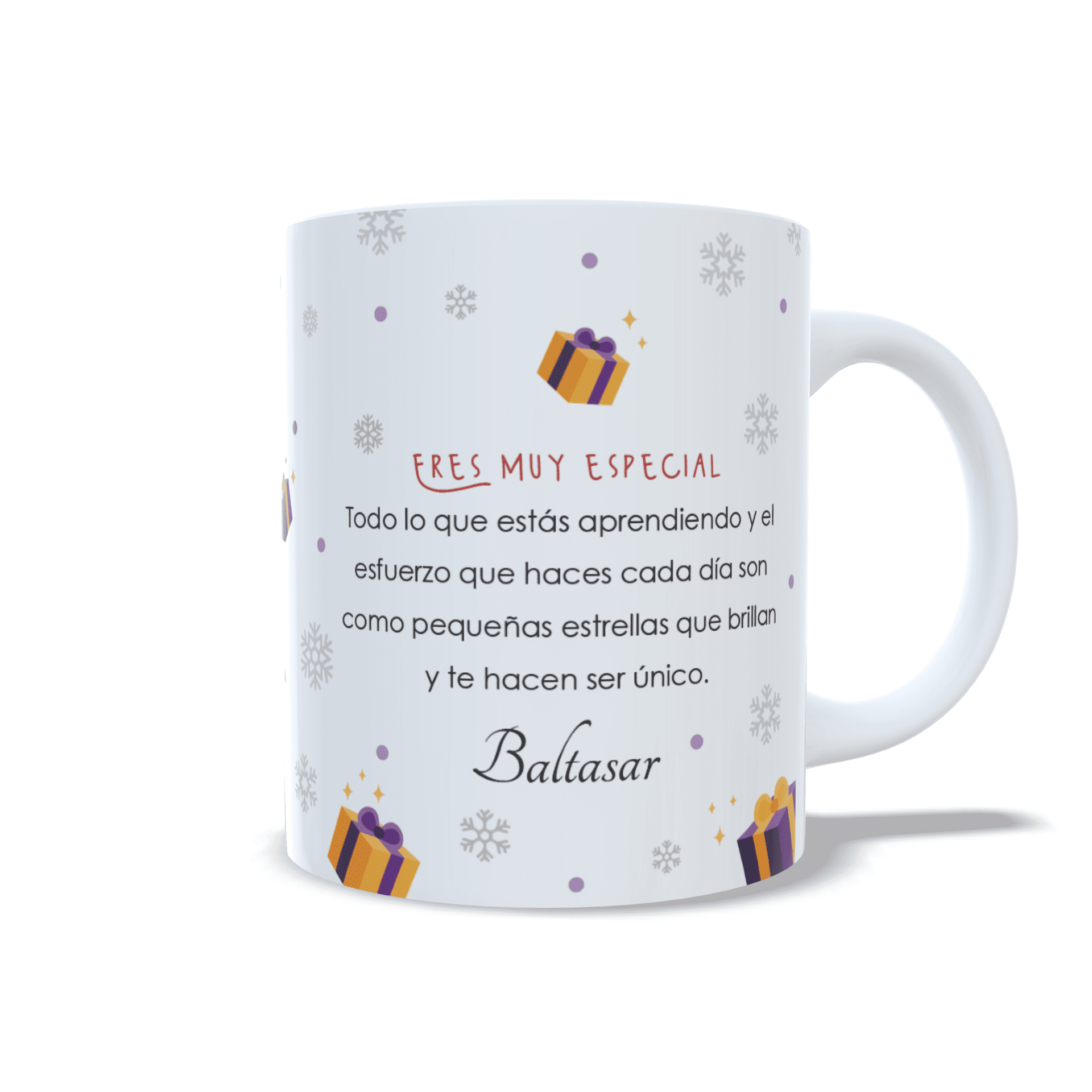 Taza personalizada regalo Rey Baltasar dibujo con mensaje reyes magos navidad - 4