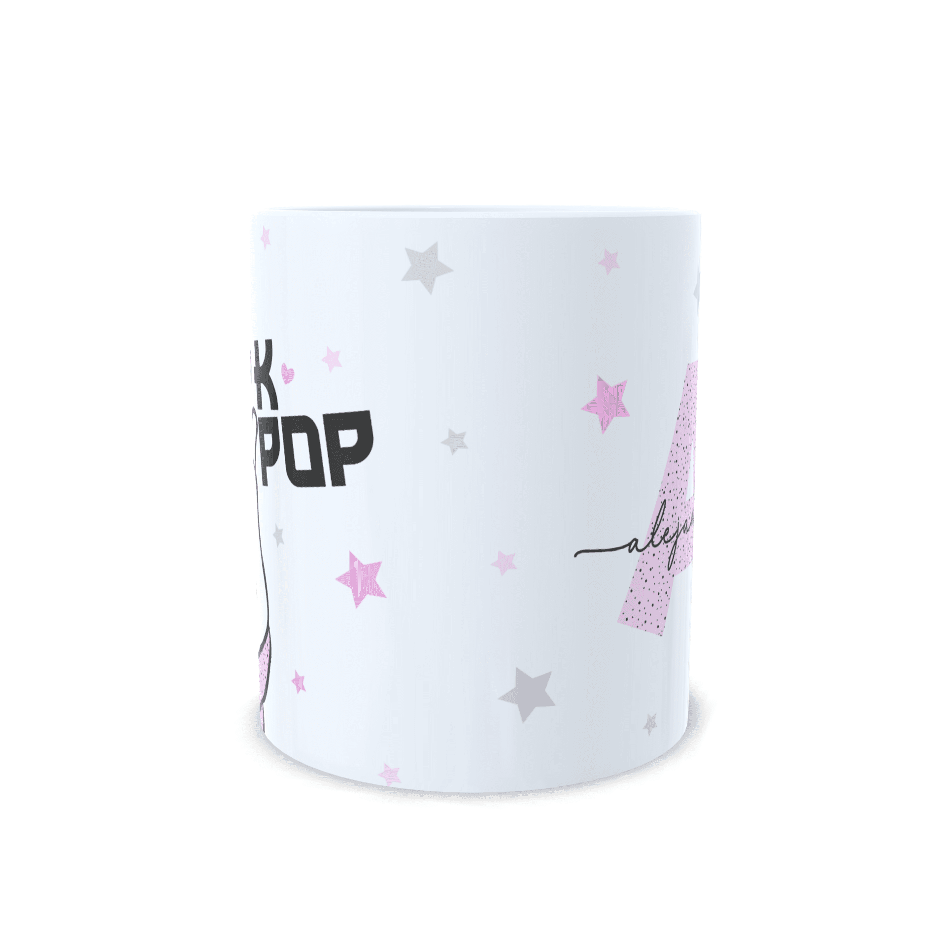 Taza personalizada regalo I love Kpop corazon dedos kdrama corea aesthetic - 3