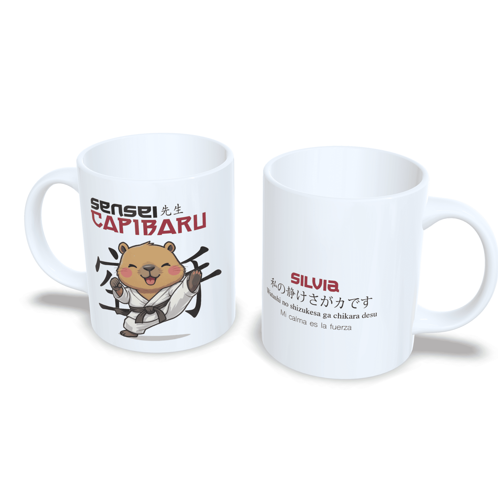 Taza personalizada Capibara sensei capibaru karate karateka Enna Blues - 8