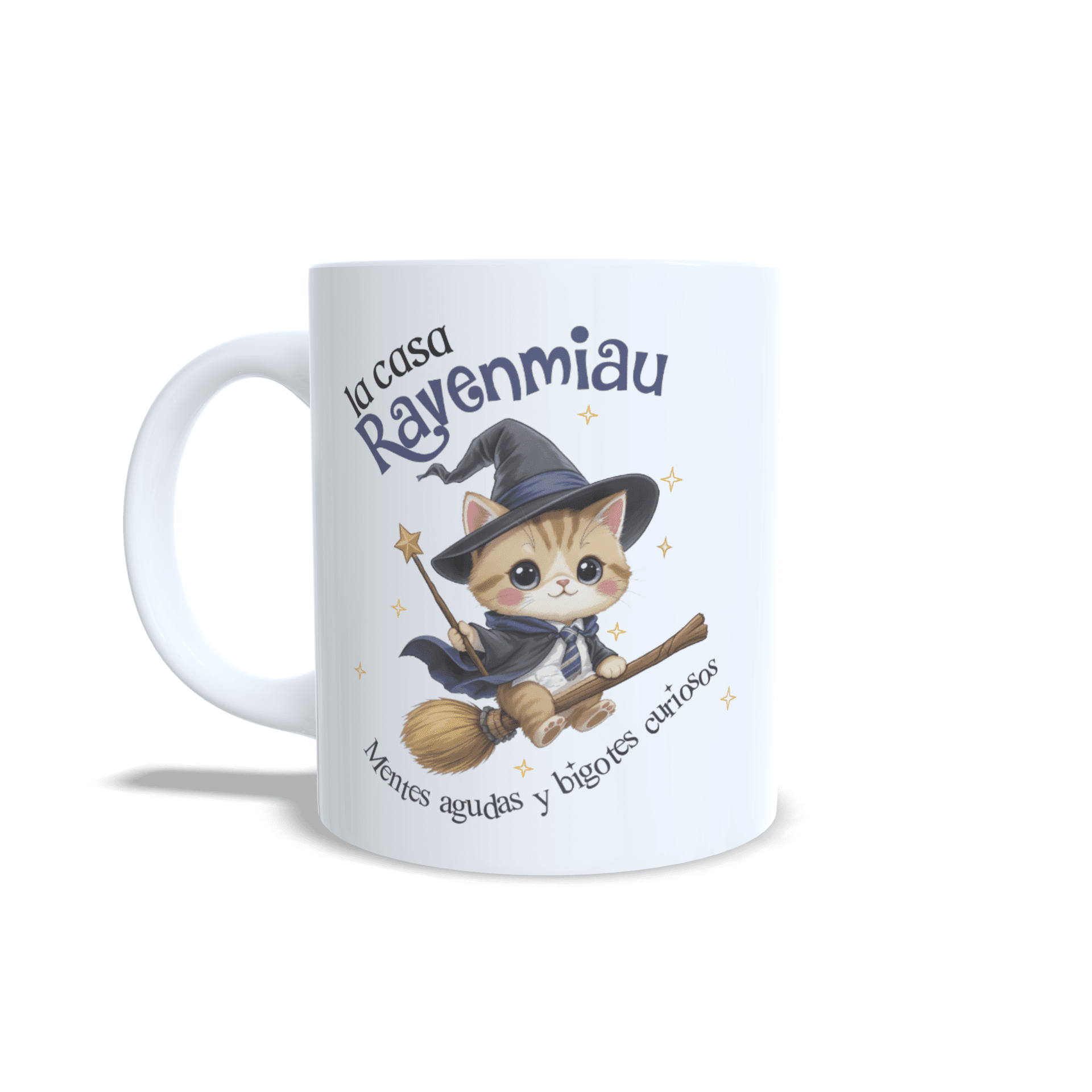 Taza personalizada inspirada en Harry Potter de gatitos de la casa Ravenmiau - 2