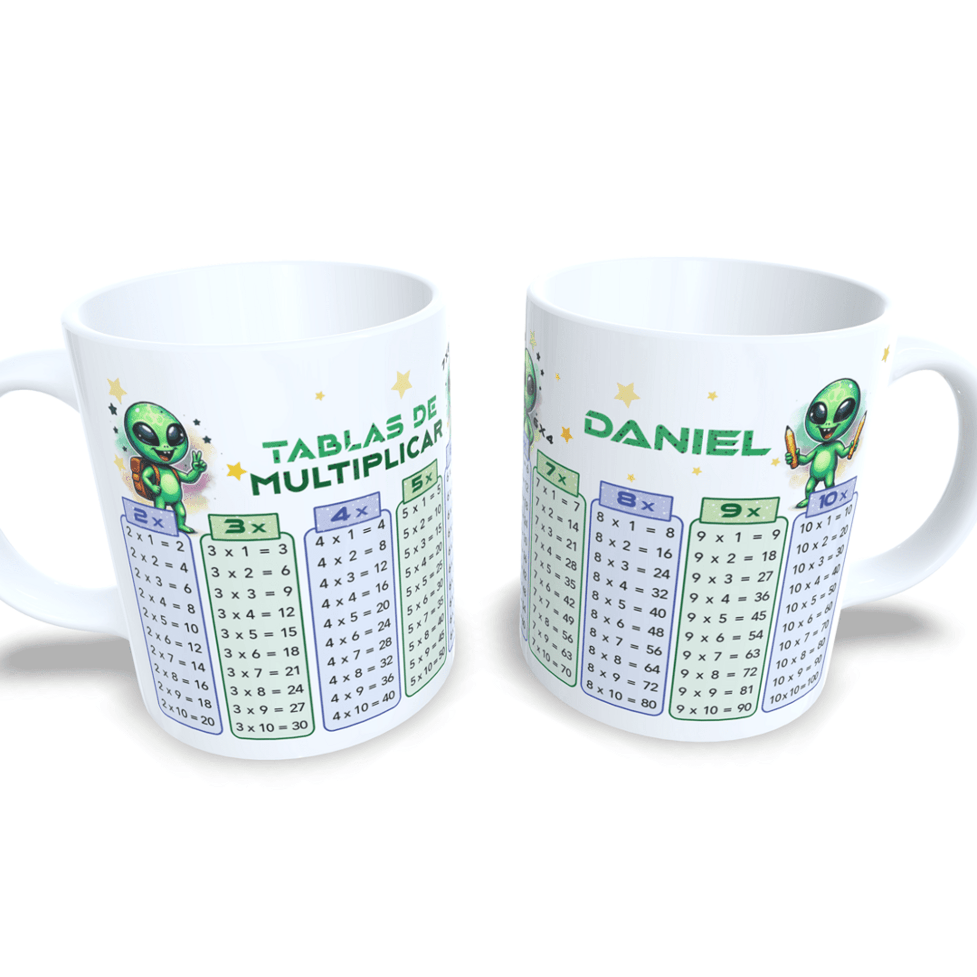 Taza personalizada Alien tablas de multiplicar aprender matemáticas cálculo - 6