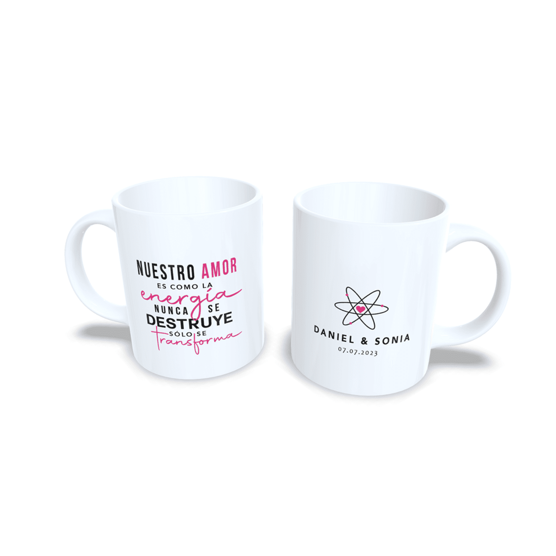 Taza personalizada para parejas aniversario san Valentin regalo amor energía - 5