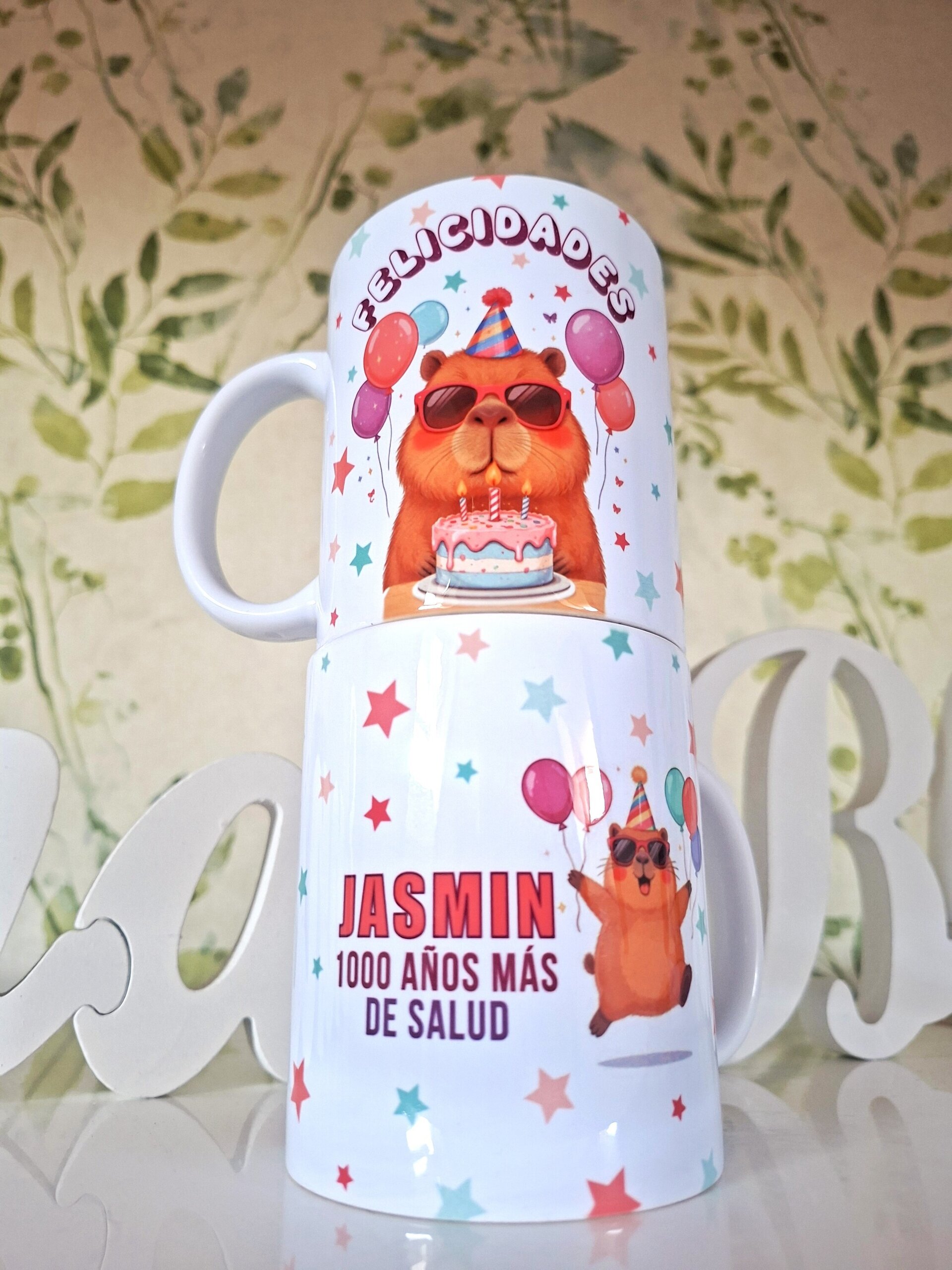 Taza personalizada feliz cumpleaños felicitación capibara regalo fiesta - 10
