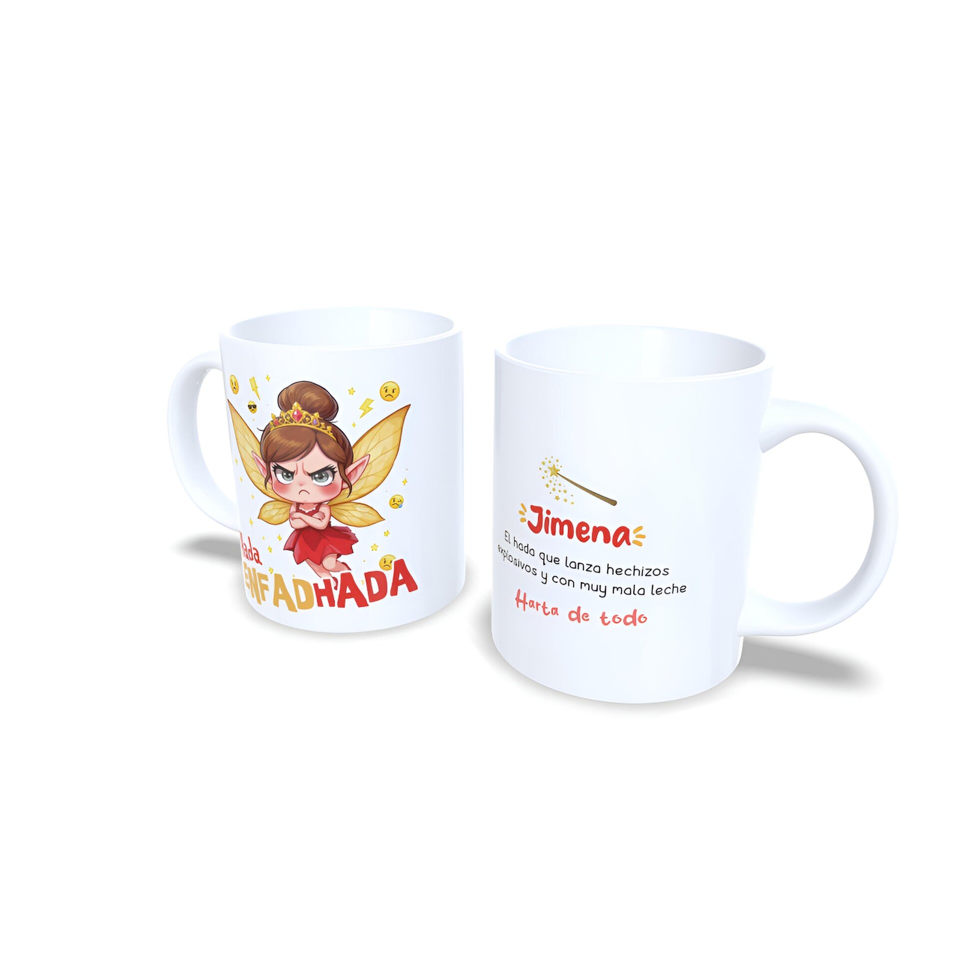 Taza personalizada Hada Enfadada Enfadhada regalo personalizado Enna Blues - 5
