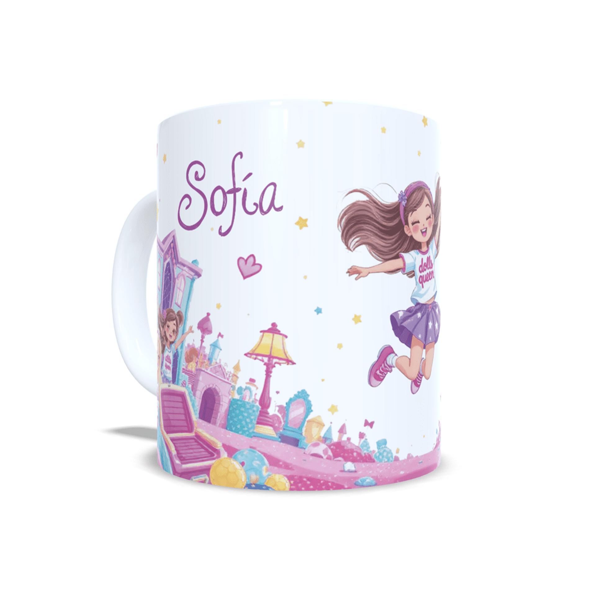 Taza personalizada Inspiración Muñecas Barbie mundo mágico "Dolls Queen" regalo - 3